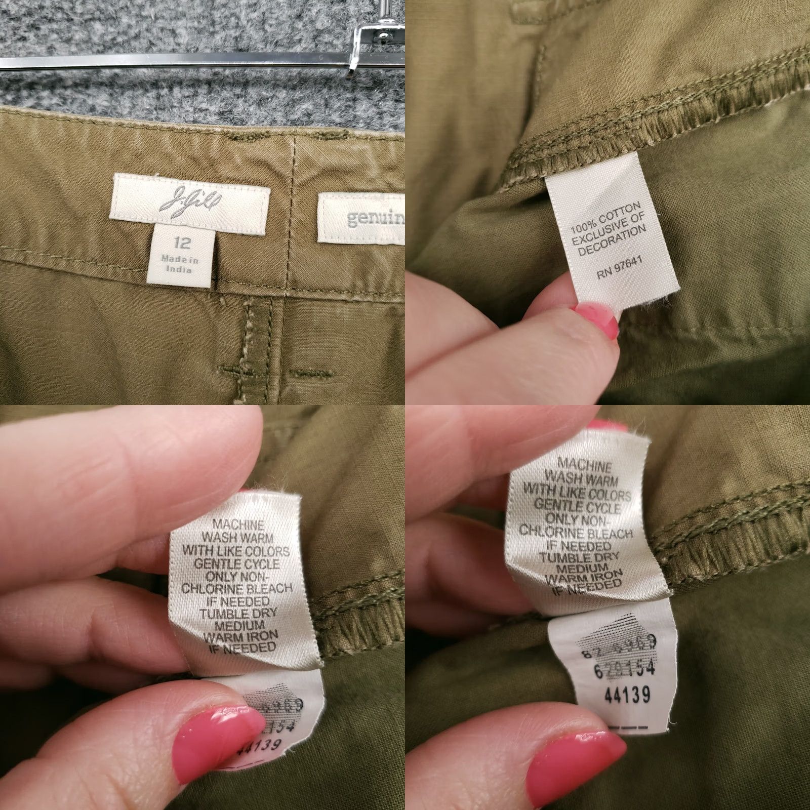 J. Jill J. Jill Beige Cropped Pants Womens 12 Mid Rise Below Waist Cargo Size 34" / US 12 / IT 48 - 10 Thumbnail