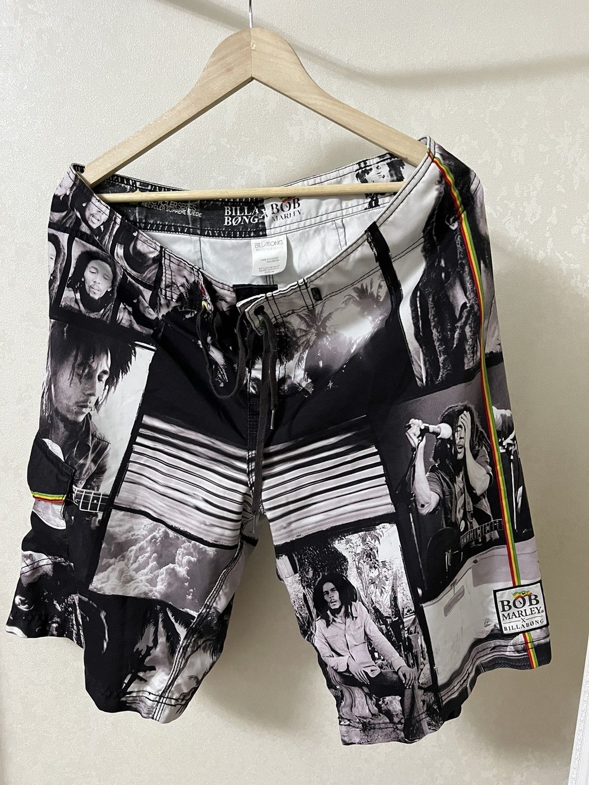 Billabong × Vintage Billabong x Bob Marley Vintage All Overprinted Shorts Size US 36 / EU 52 - 1 Thumbnail