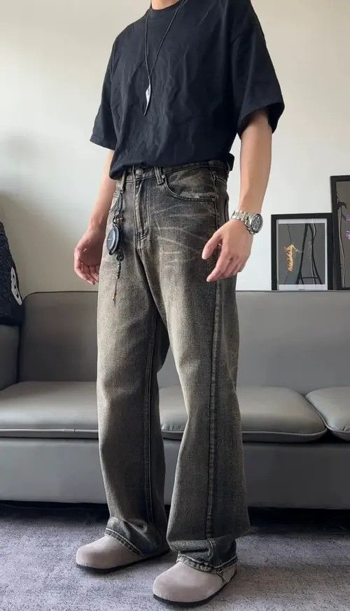 VIBE distressed washed grunge flared jeans Size US 31 - 3 Thumbnail