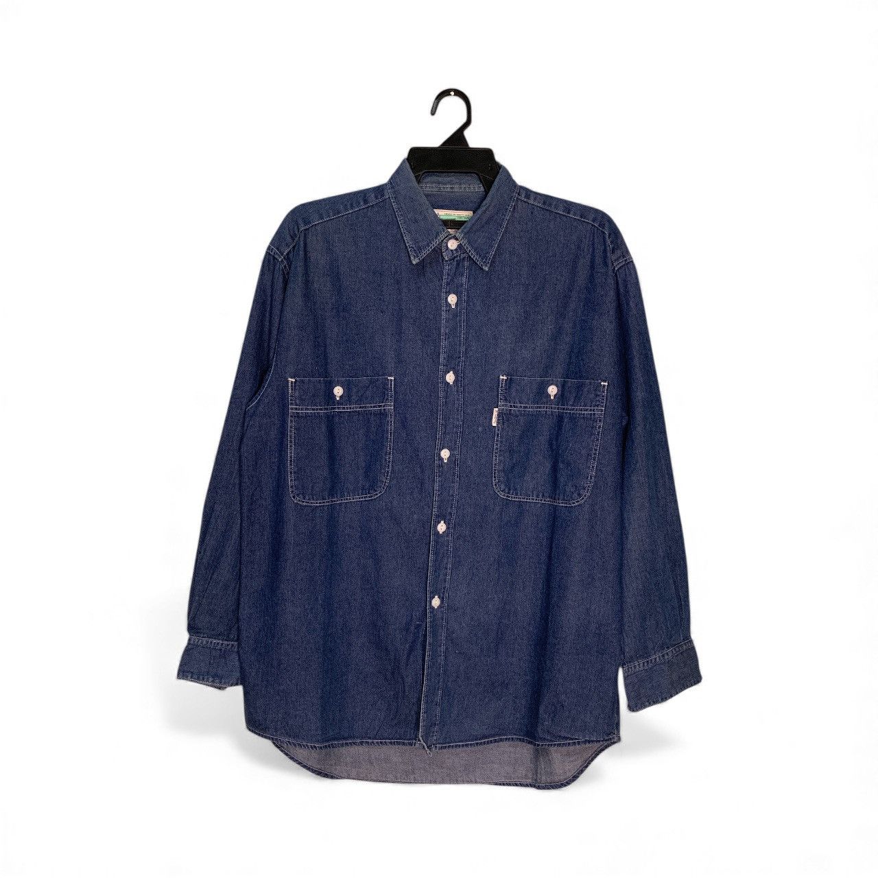 Rare Design Denim Chic Double Pocket Soft Denim Button Ups