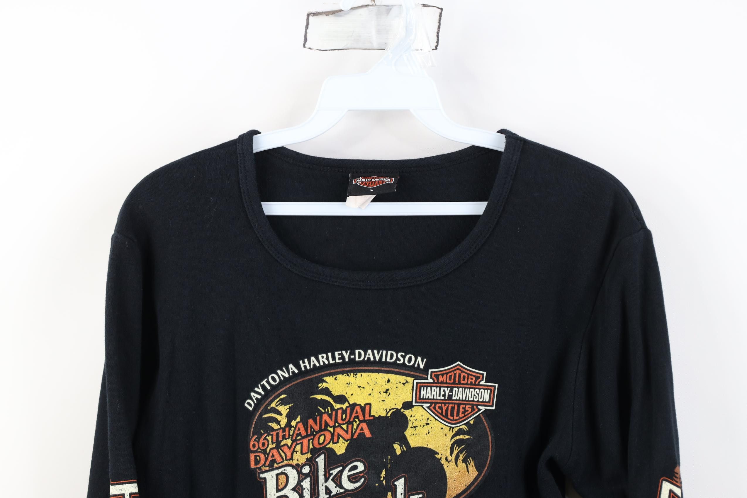 Harley Davidson Vintage Y2K 2007 Harley Davidson Week Long Sleeve T-Shirt Size L / US 10 / IT 46 - 2 Thumbnail