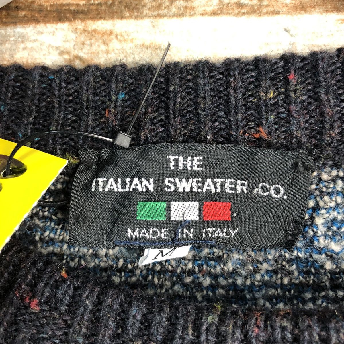 Vintage Italian vintage art Sweater Black Knitwear #A2185 Size US M / EU 48-50 / 2 - 10 Thumbnail