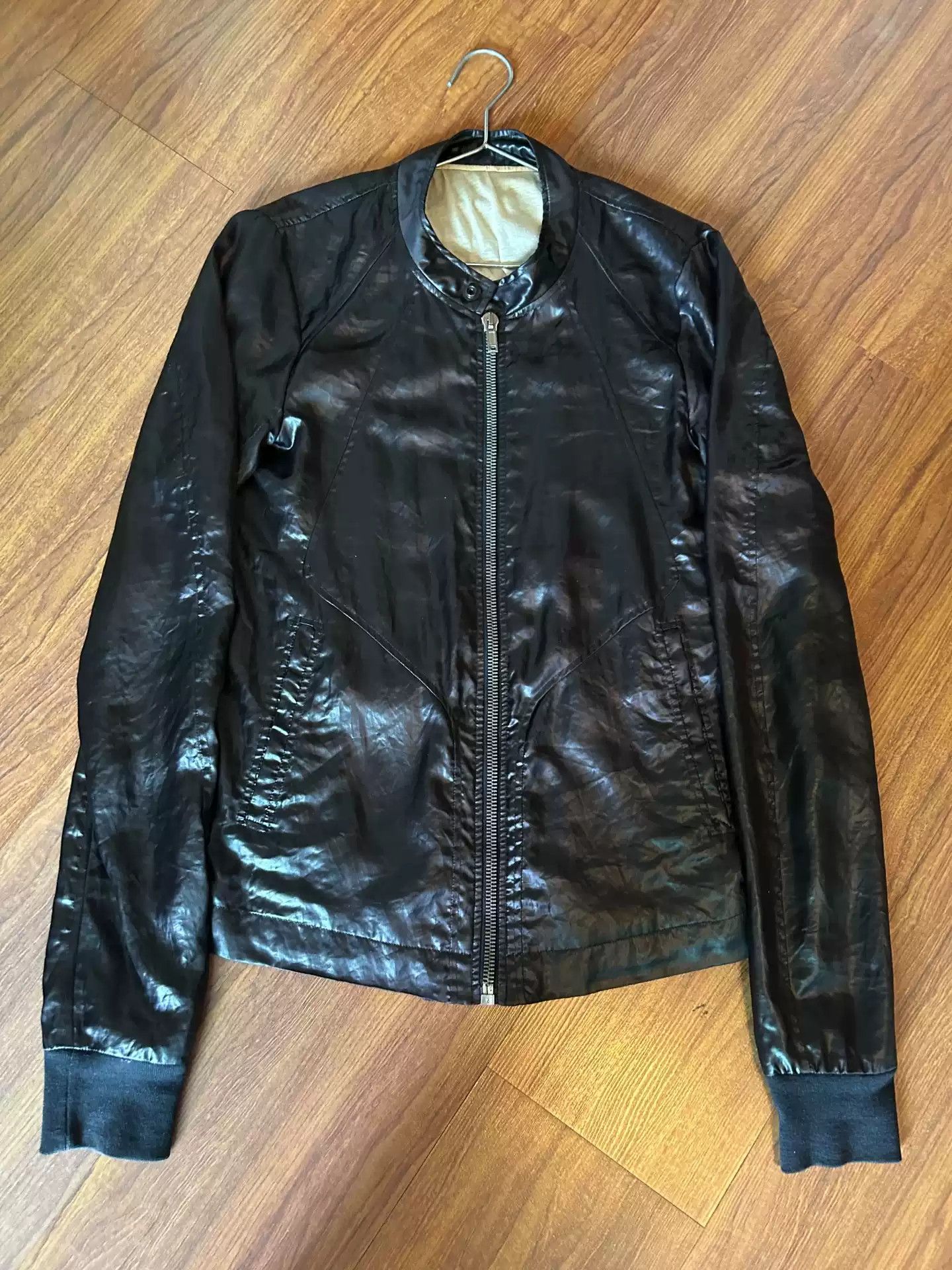 RickOwens mainline 09ss silk and gold thread pilot jacket