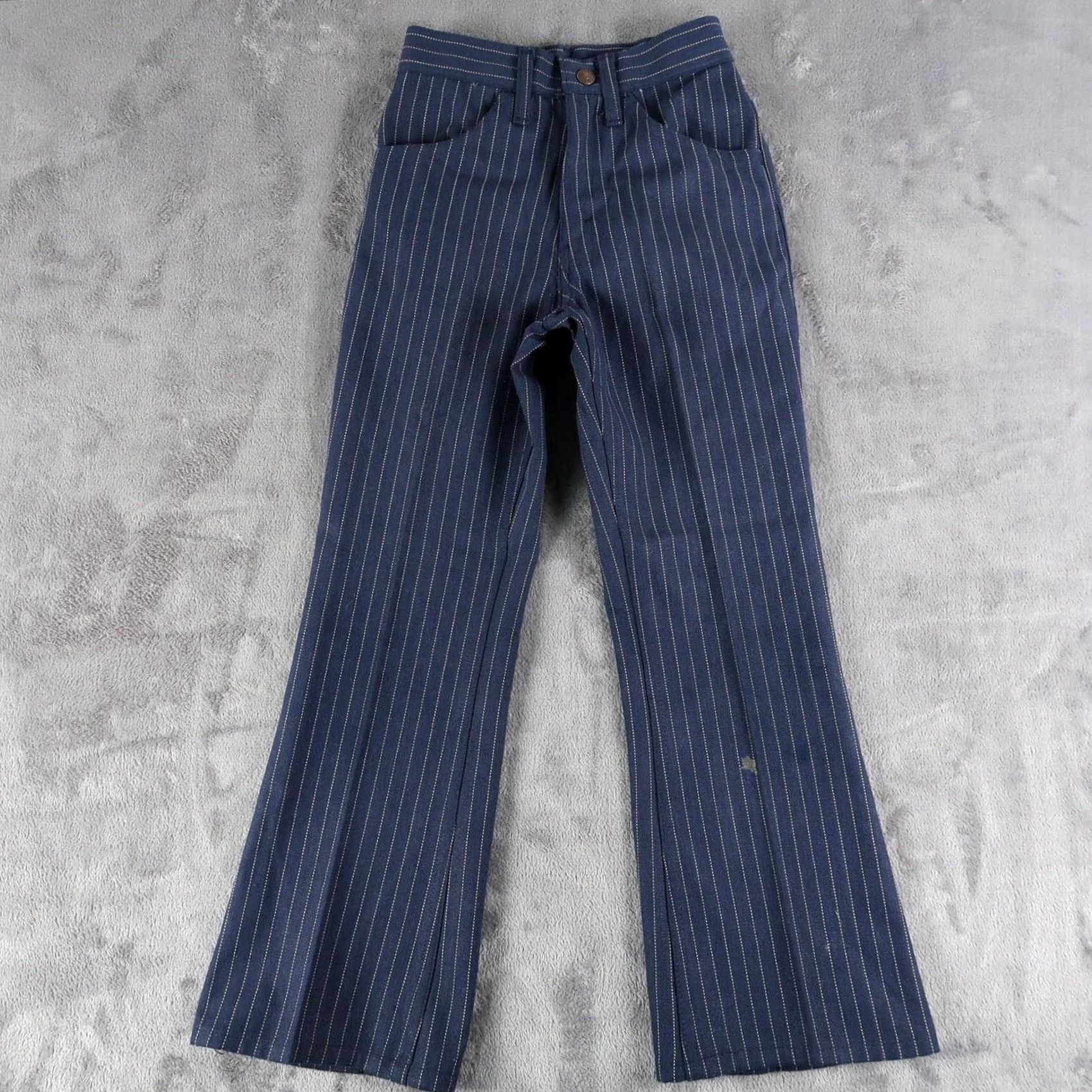Levi's VINTAGE Levi's Big E Students Sta-Prest Striped Flare Slacks 21x23 Made USA Levi's Shirt Pants Mens Size ONE SIZE - 2 Thumbnail