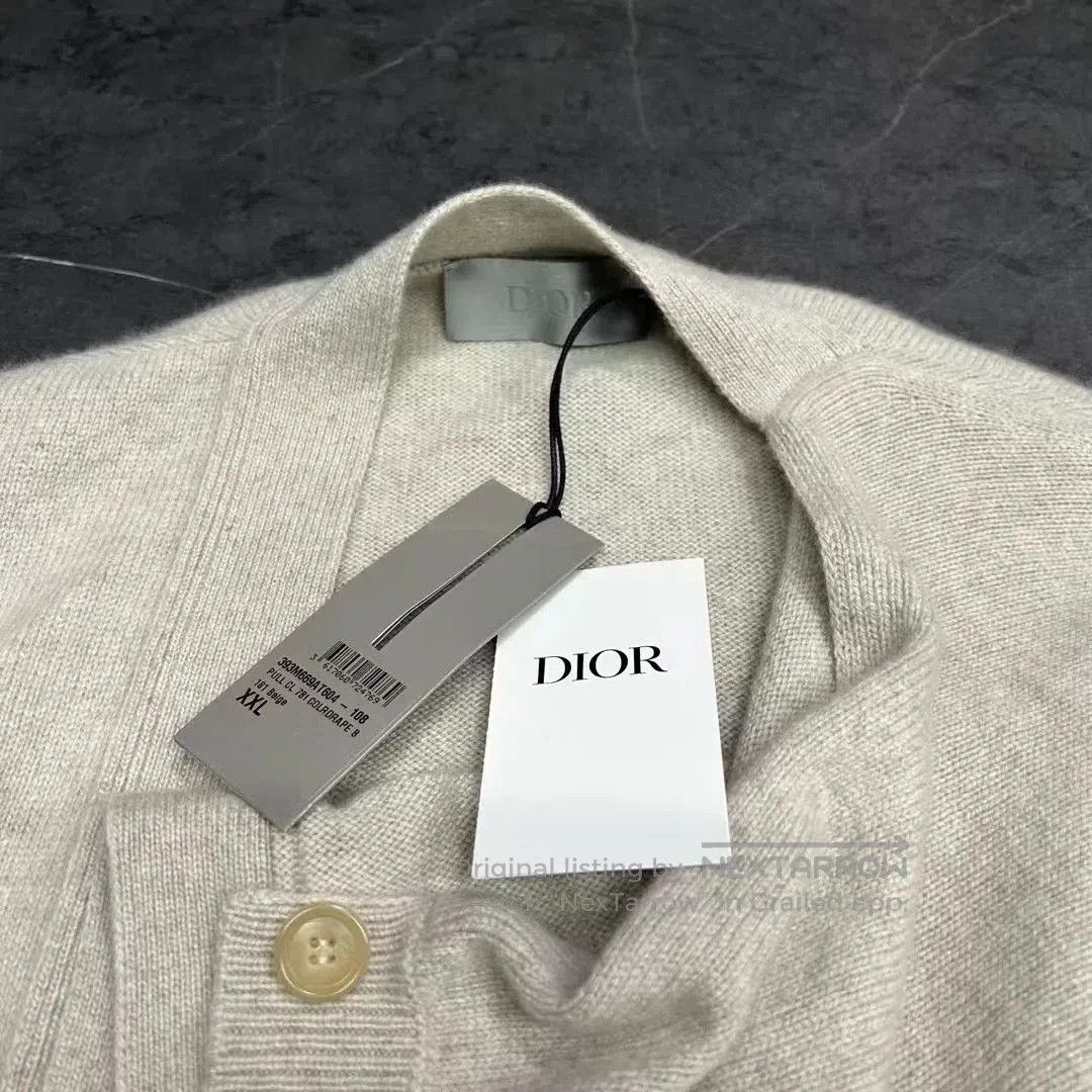 Dior DIOR SS23 Solid Pleated High Neck Cardigan. Size XXL / US 16-18 / IT 52-54 - 4 Thumbnail