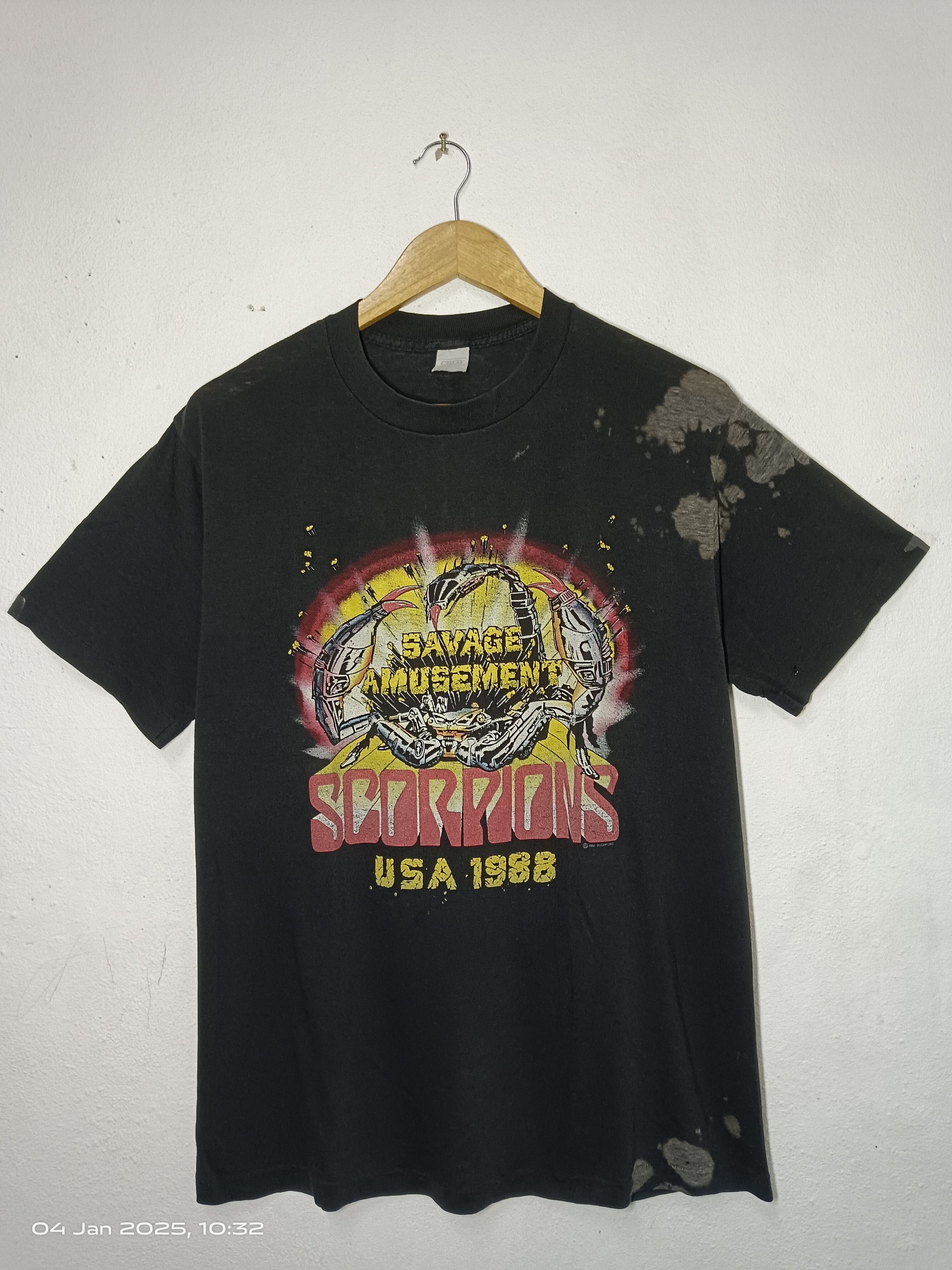 Band Tees × Vintage Vintage 1988 Scorpions Savage Amusement Size US XL / EU 56 / 4 - 1 Thumbnail