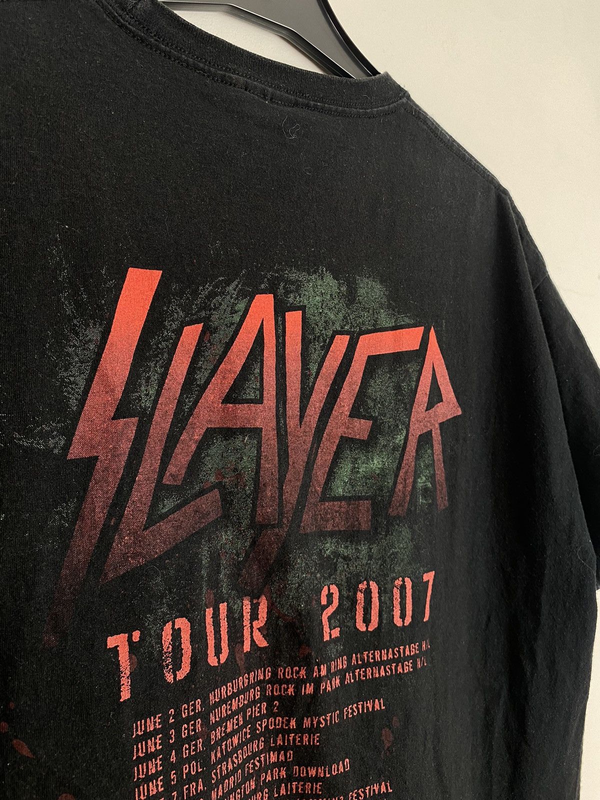 Band Tees × Slayer × Vintage Slayer tour tee 2007 skull soldier y2k alternative opium Size US L / EU 52-54 / 3 - 7 Thumbnail