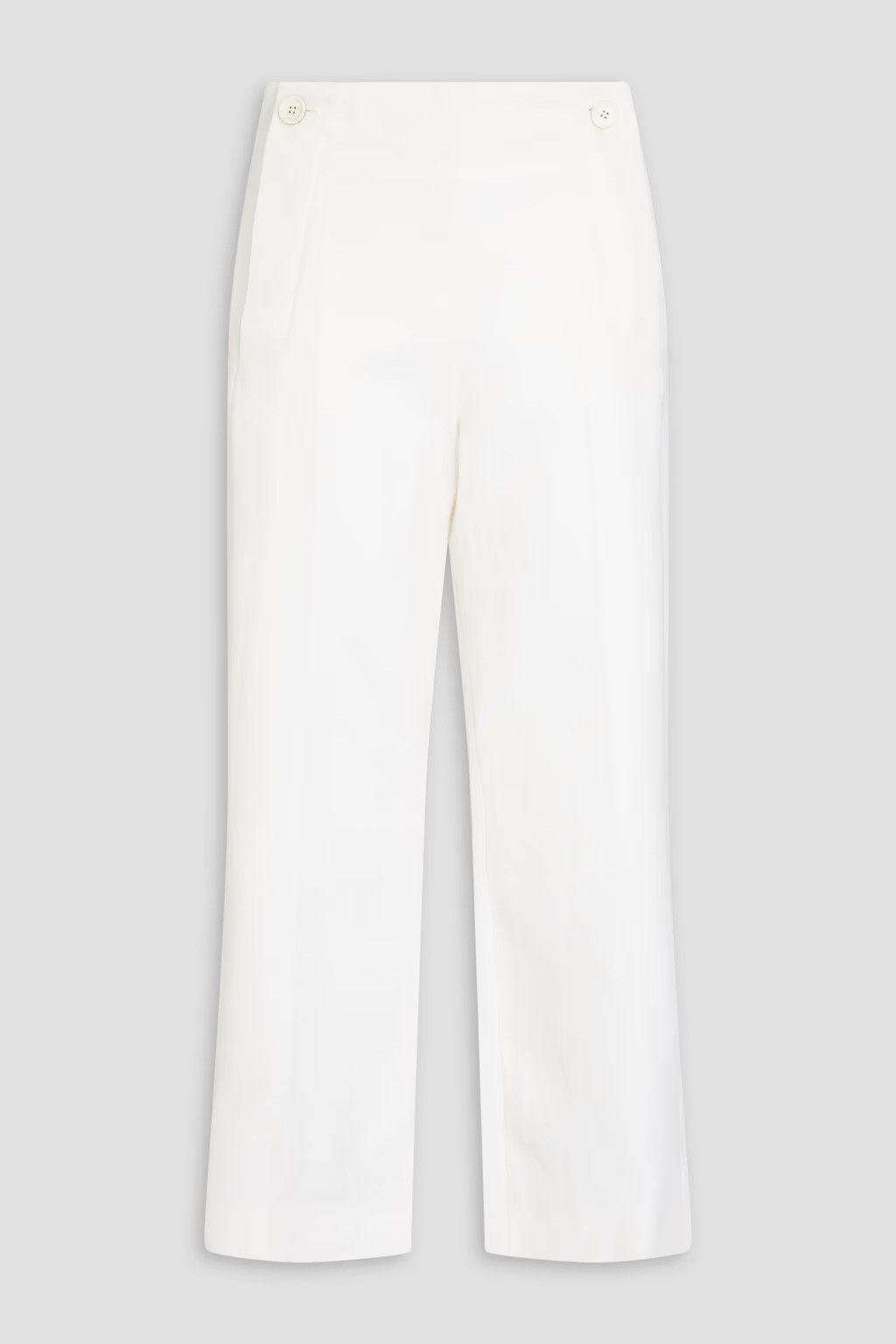 Chloe Chloé Cropped Wool Linen Blend Flared Palazzo Wide Leg Pant Size 28" / US 6 / IT 42 - 6 Thumbnail