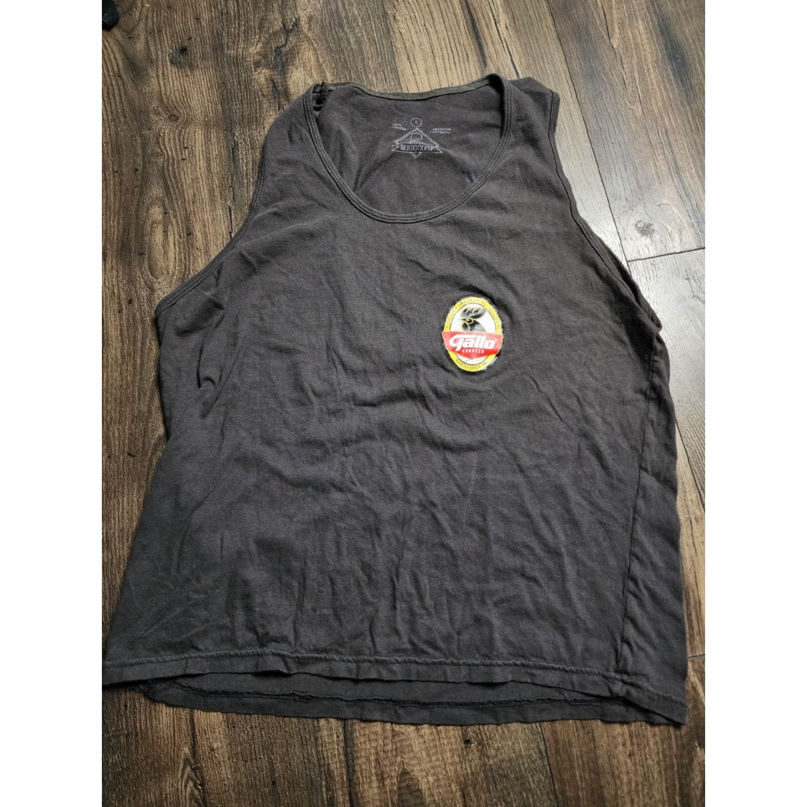 Doublet Gallo Beer Tank Top Shirt Mens L Black Sleeveless Graphic Print Crew Neck 100% Cotton Summer Activewear Size US L / EU 52-54 / 3 - 2 Thumbnail