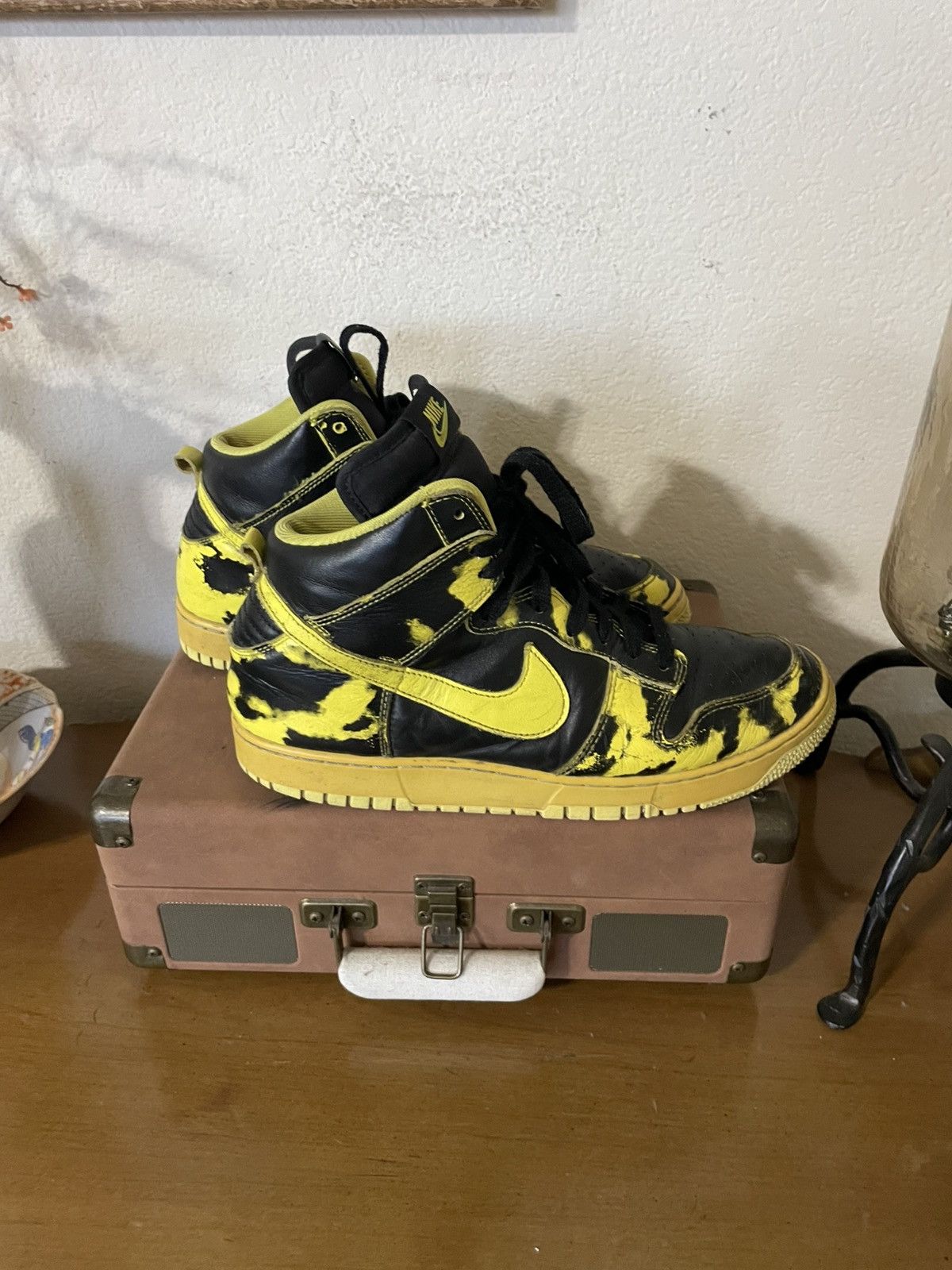 Nike Nike Dunk High 1985 SP Yellow Acid Wash Size US 11.5 / EU 44-45 - 4 Thumbnail