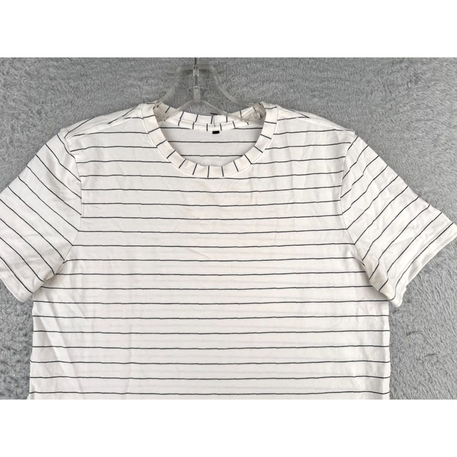 Lululemon Lululemon Shirt Women 4 White Stripe Pima Cotton Love Crew Gym Casual Size S / US 4 / IT 40 - 4 Thumbnail