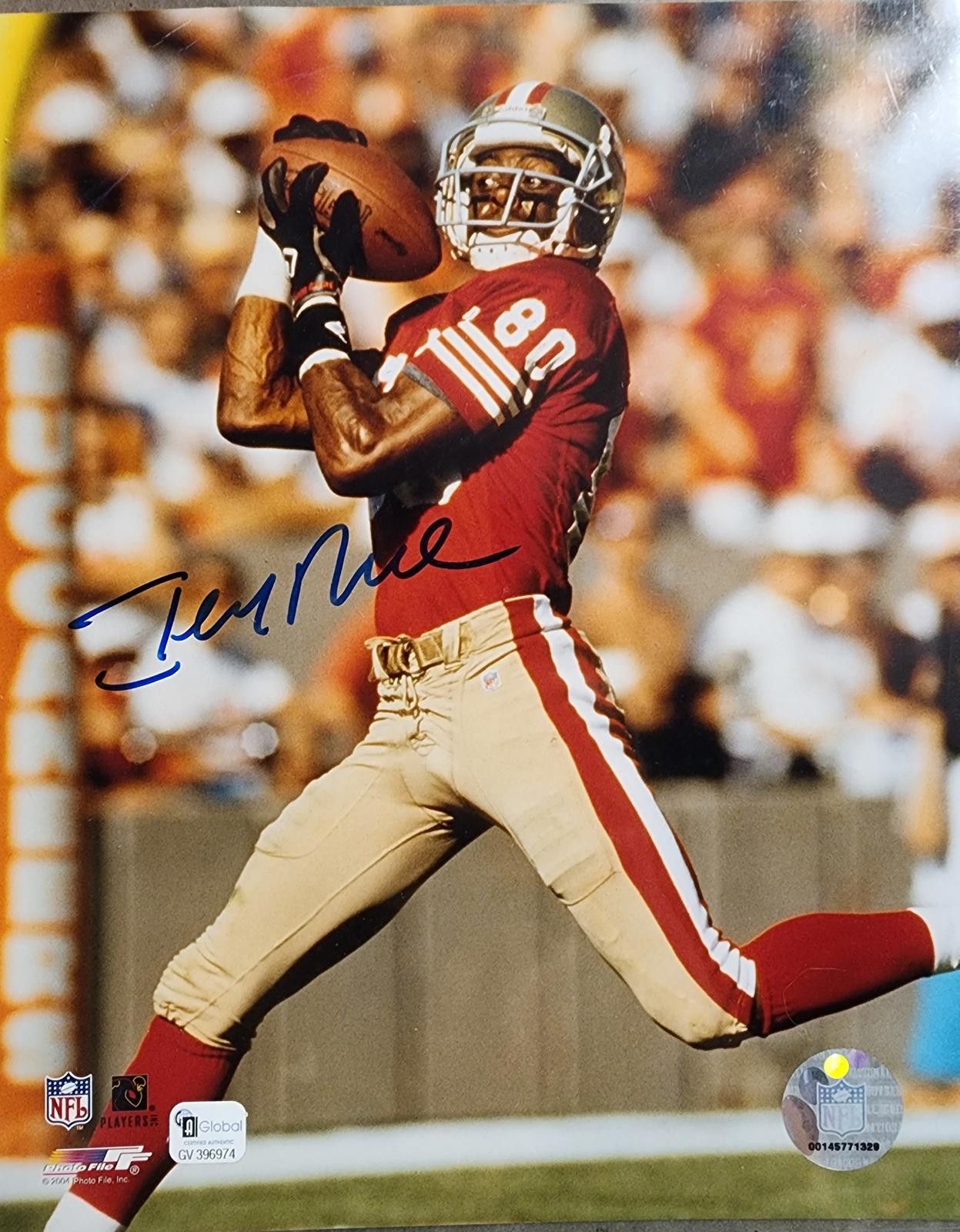 NFL Jerry Rice San Fran 49er's autographed/signed 8x10 photo COA Size ONE SIZE - 1 Thumbnail