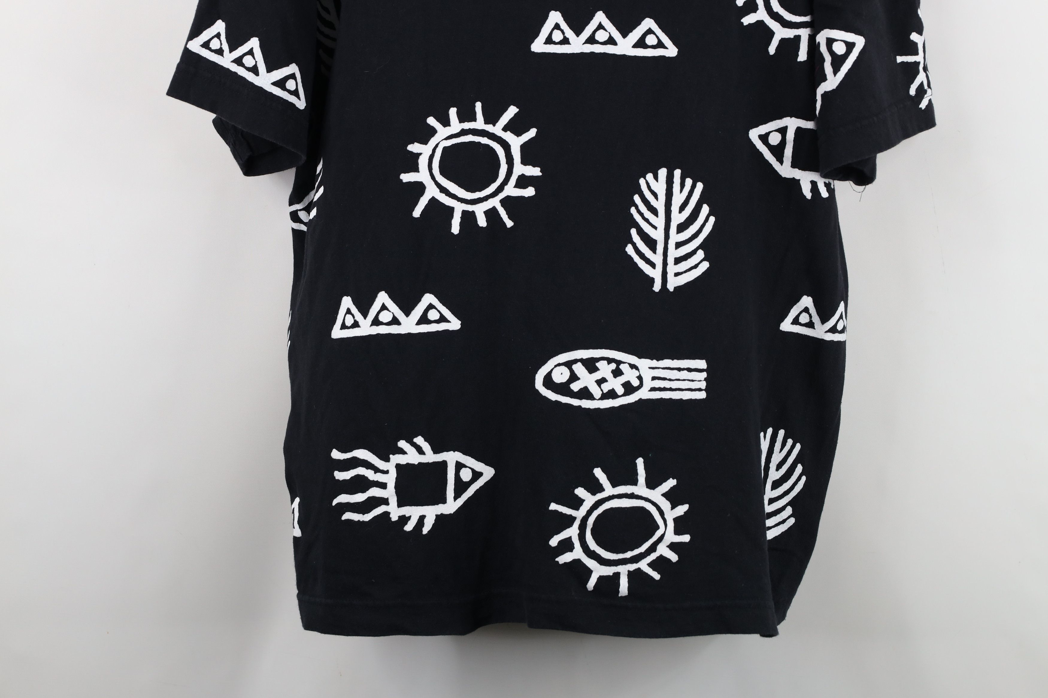Vintage Vintage 90s Lagenlook Abstract Art Baggy Fit T-Shirt USA Size L / US 10 / IT 46 - 3 Thumbnail