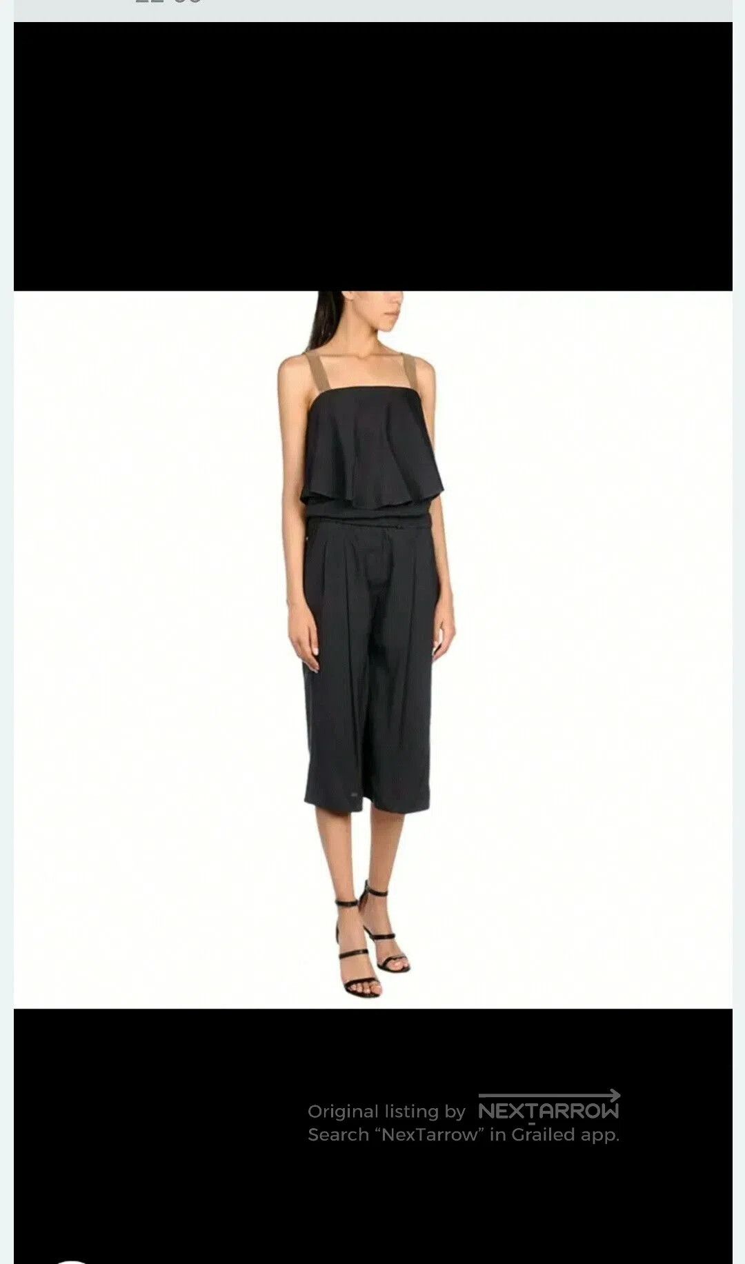 Brunello Cucinelli carbon gray silk jumpsuit with beaded straps. Size US 30 / EU 46 - 1 Thumbnail