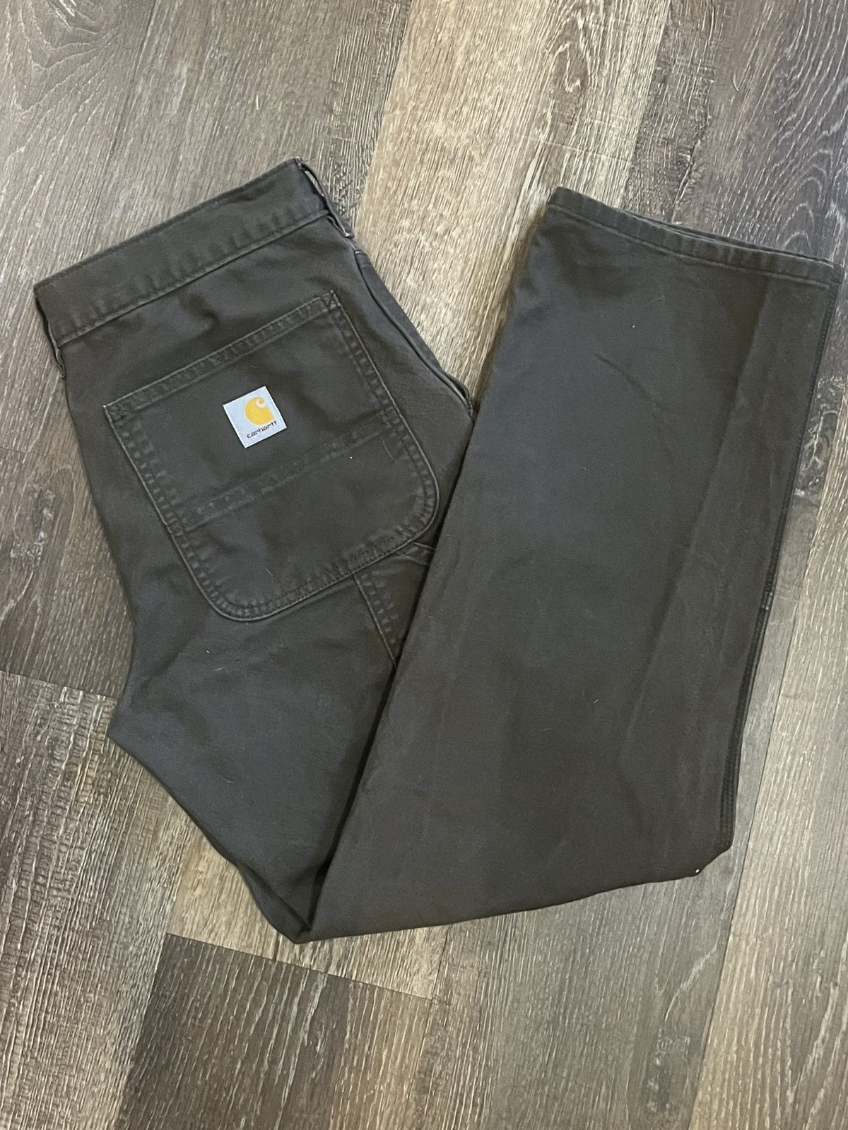 Carhartt BROWN CARHARTT RELAXED FIT DUCK DOUBLE-KNEE UTILITY Size US 30 / EU 46 - 1 Thumbnail