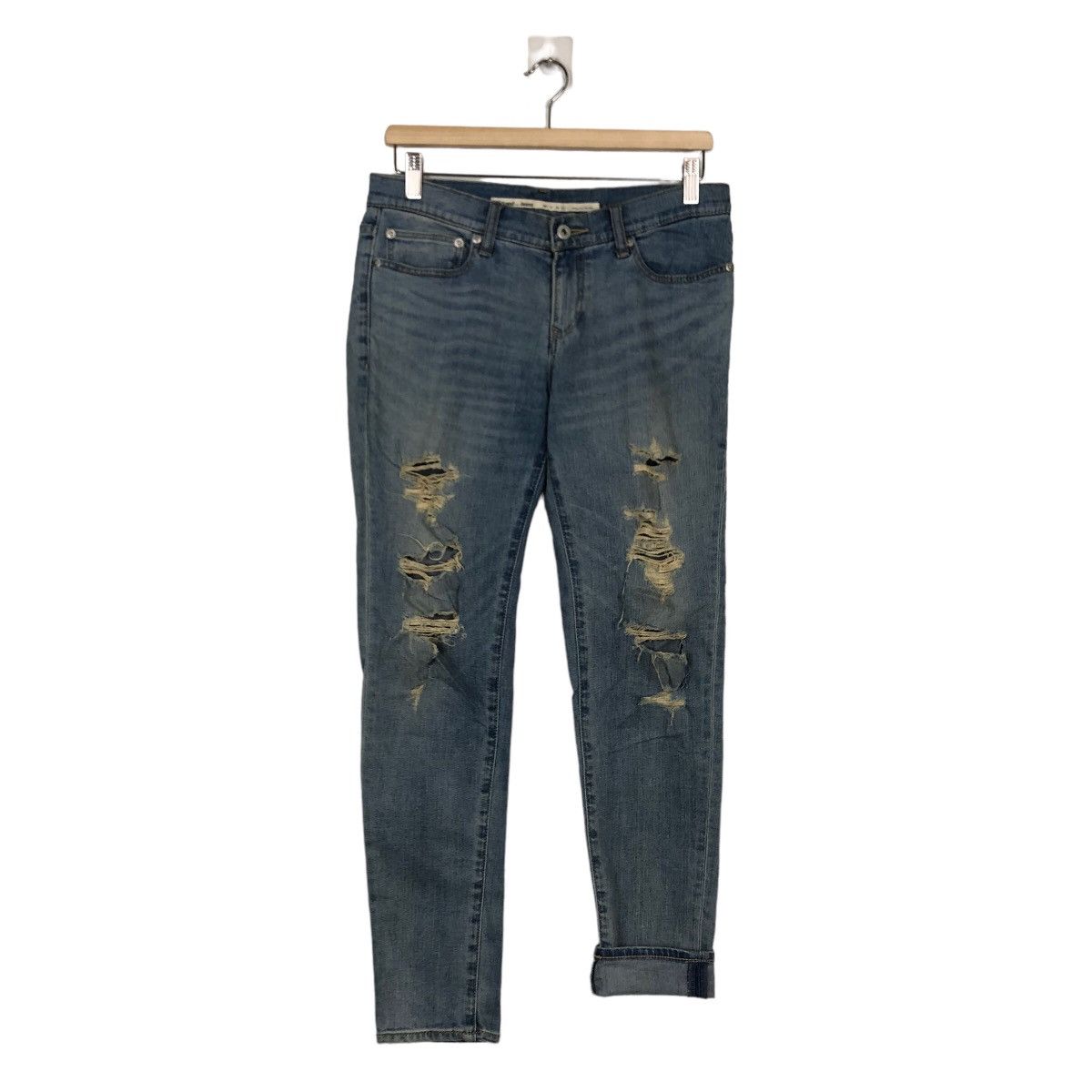 Japanese Brand 🔥SKINNY CUT DISTRESSED DENIM JEANS NICO AND JEANS JAPAN Size US 30 / EU 46 - 8 Thumbnail