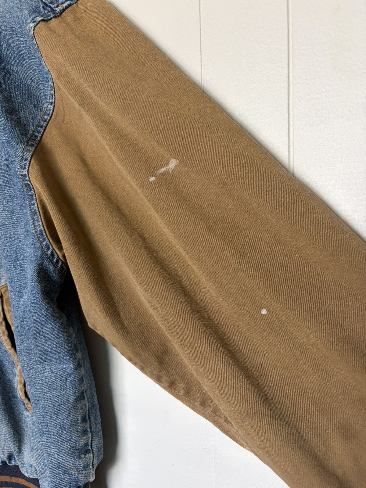 Dunbrooke Vintage 90s Dunbrooke thrashed denim varsity jacket Size US XL / EU 56 / 4 - 3 Thumbnail