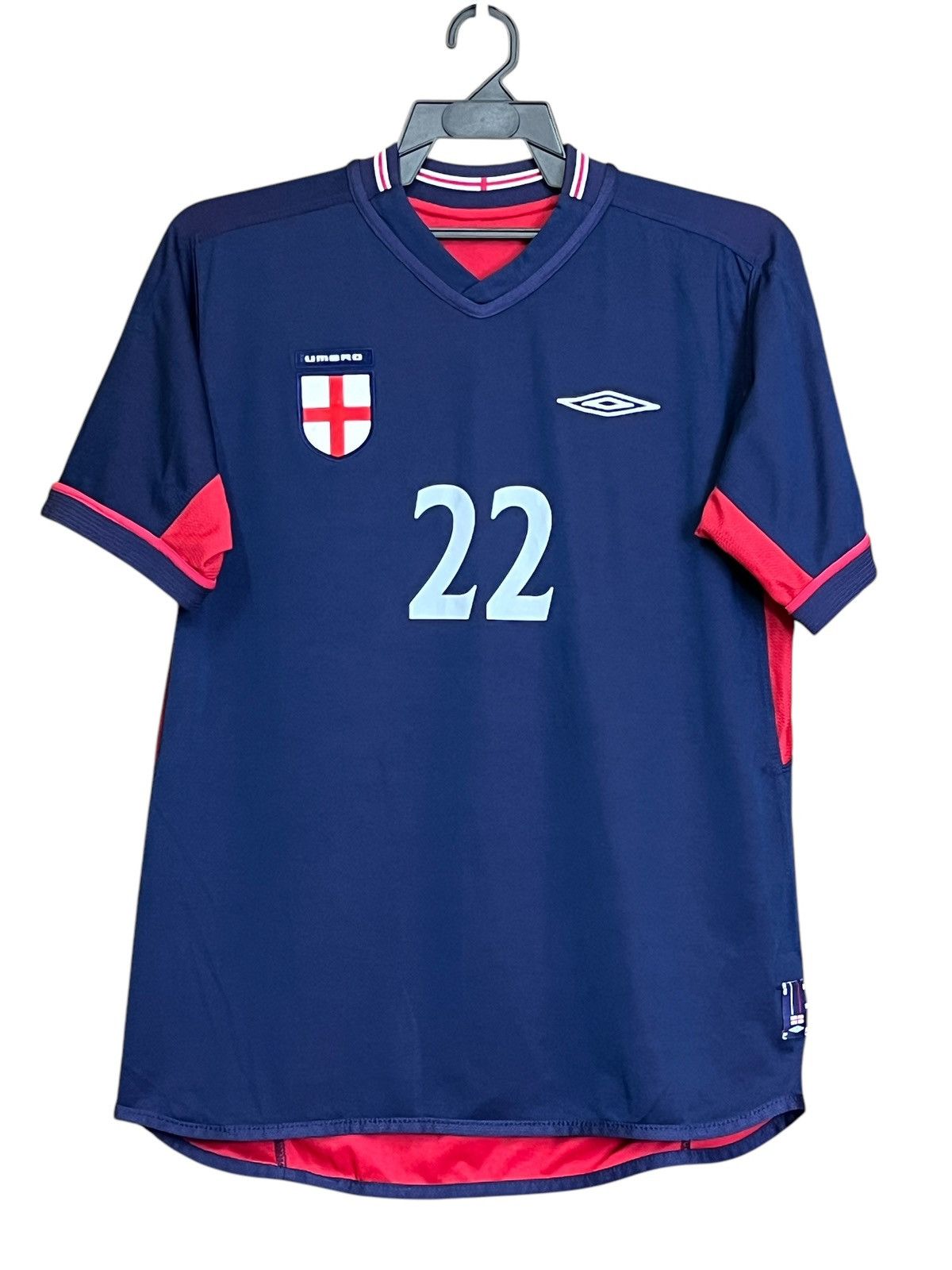 Umbro VINTAGE 2002-04 ENGLAND NATIONAL TEAM REVERSIBLE AWAY JERSEY Size US M / EU 48-50 / 2 - 5 Thumbnail