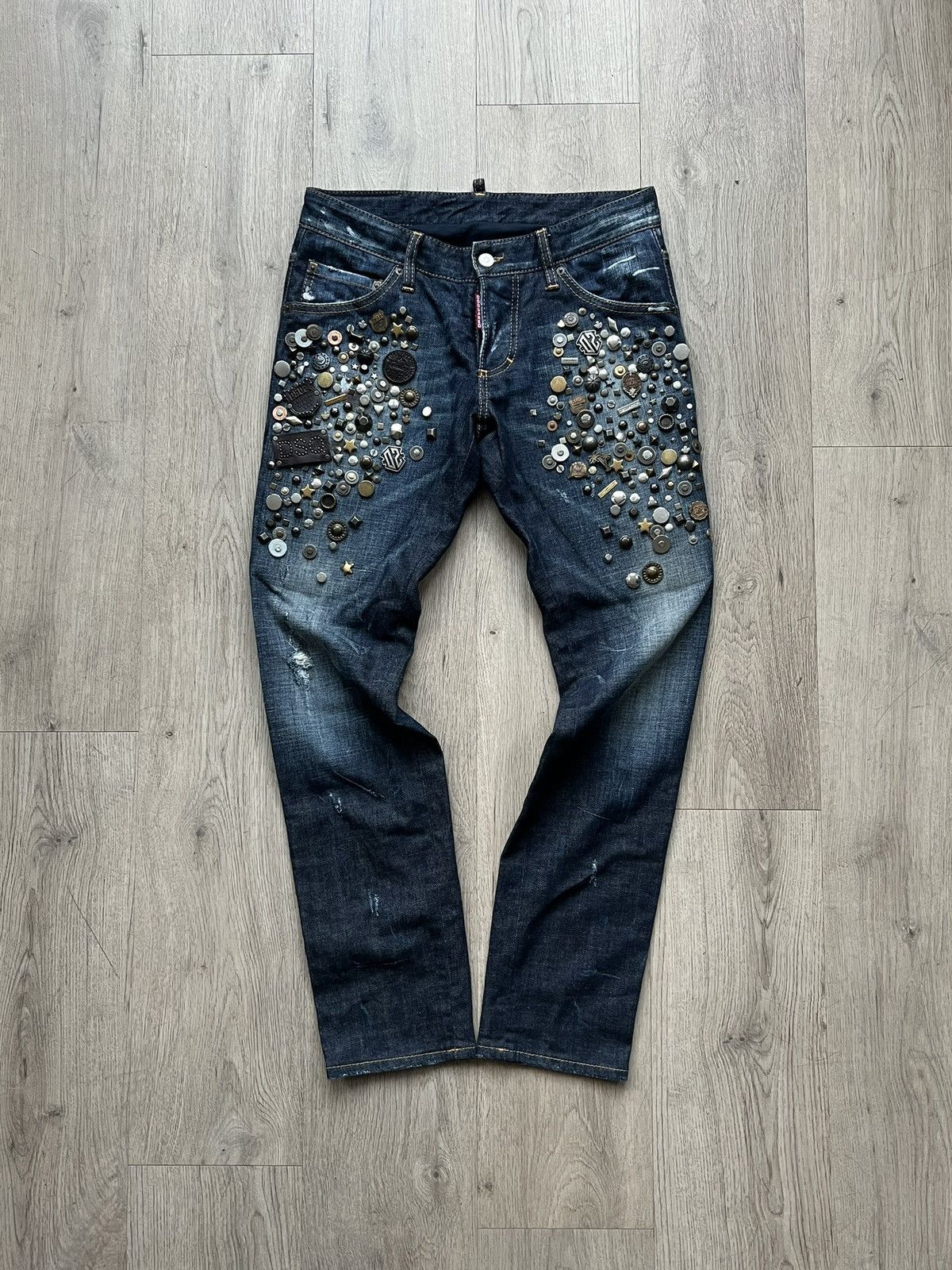 Dsquared2 Dsquared2 FW 12/13 pin studded jeans Size US 30 / EU 46 - 1 Thumbnail
