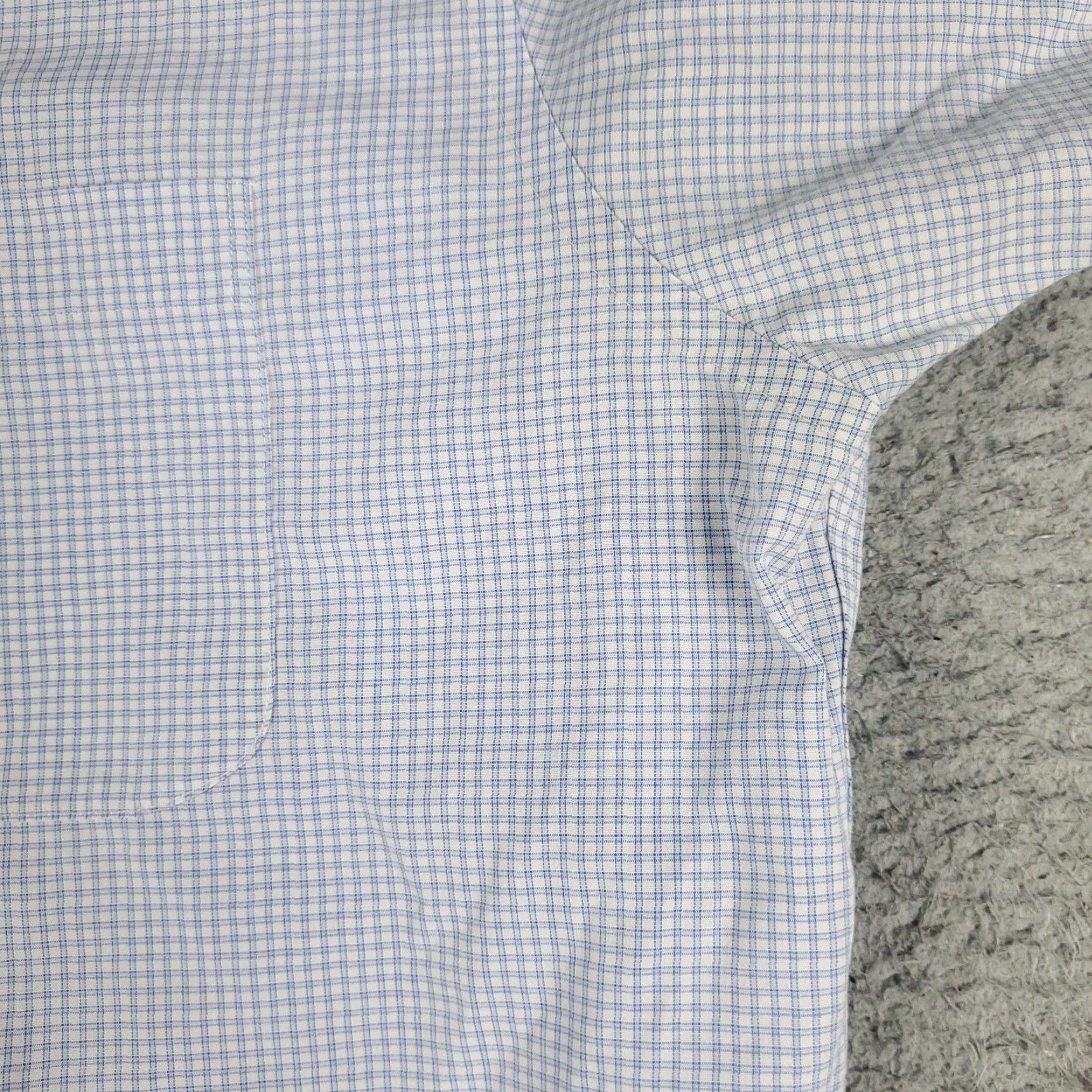 Brooks Brothers Brooks Brothers Dress Shirt Mens Size 17 Blue Plaid Long Sleeve Button Up Regular Fit Size 46R - 4 Thumbnail