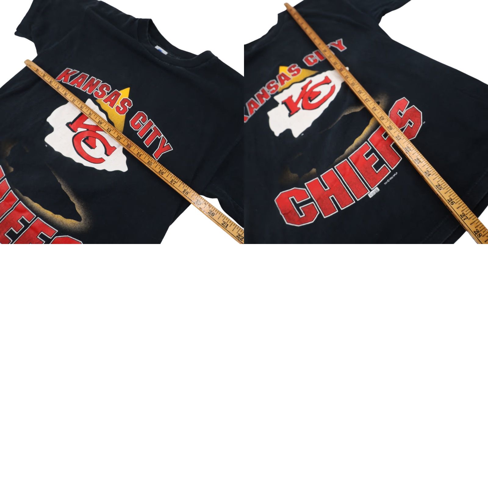 Starter VINTAGE Starter Kansas City Chiefs Mens T-Shirt Black M Graphic Size US M / EU 48-50 / 2 - 8 Thumbnail