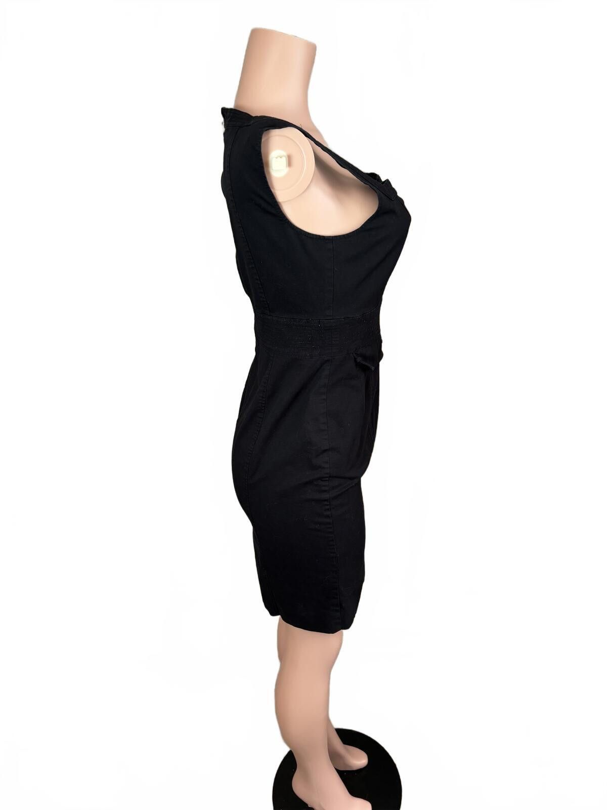 Other WHBM Y2K Lace Up Black Bodycon Dress. Office Siren. Size 6. Size M / US 6-8 / IT 42-44 - 3 Thumbnail