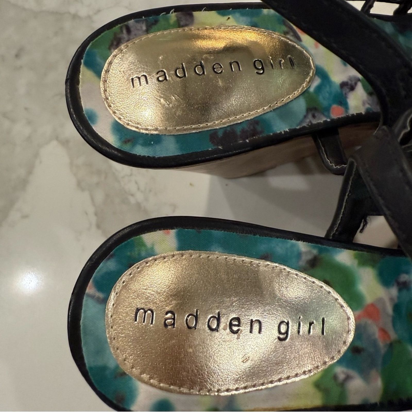 Madden NYC Madden Girl Strappy Platform Cork Wedge Sandals Women's 9M Size US 9 / IT 39 - 6 Thumbnail