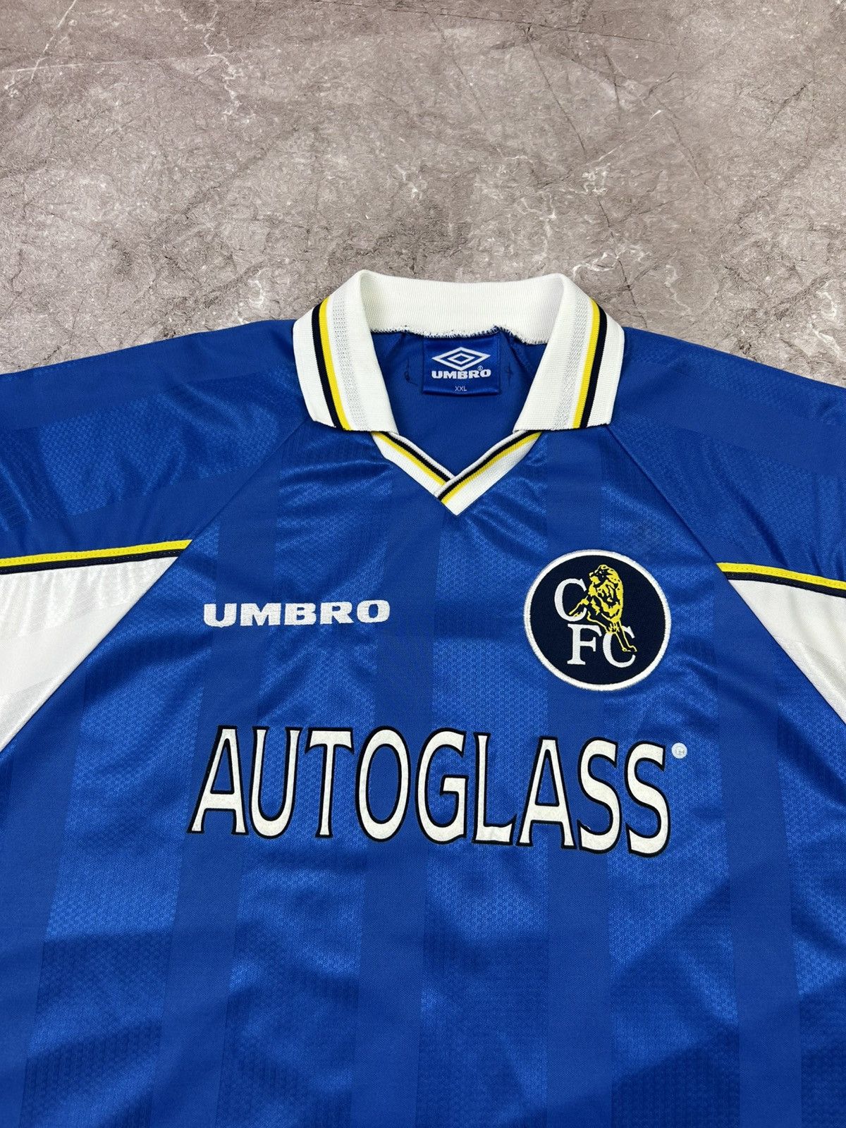 Chelsea Soccer × Umbro × Vintage Umbro Chelsea FC #Poyet Football Shirt Jersey season 1997 Size US XXL / EU 58 / 5 - 3 Thumbnail
