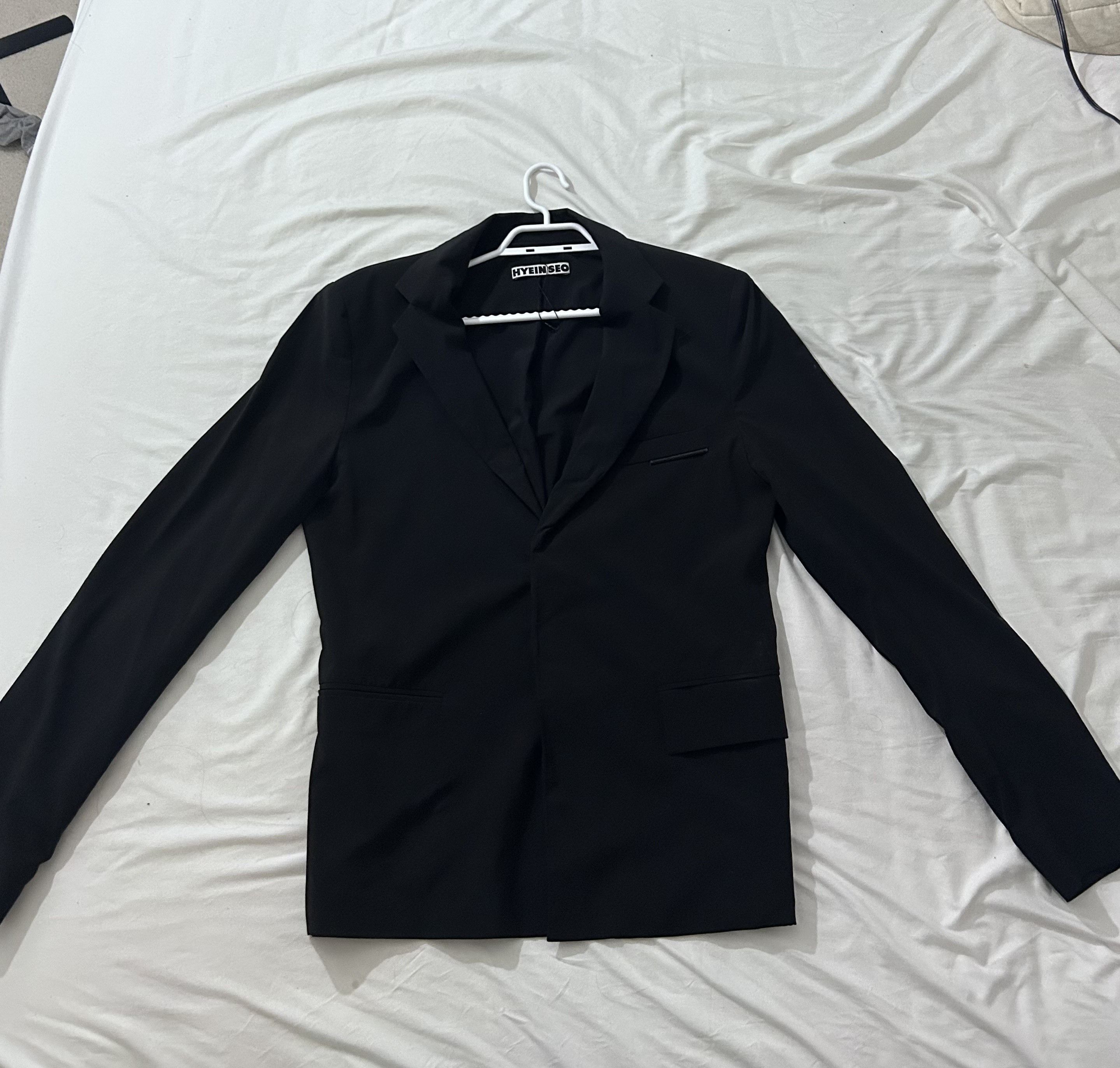 Hyein Seo Hyein Seo Black Unisex Poplin Blazer Size 40R - 1 Thumbnail