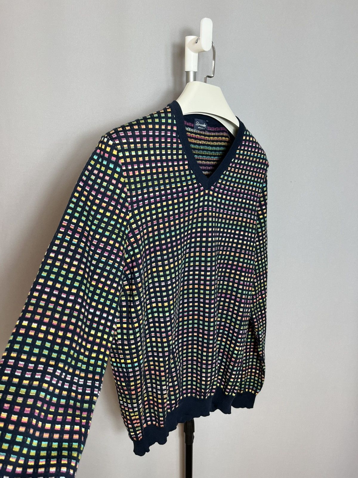 Drumohr Drumohr mens jamper plaid cotton luxury long sleeve sweater Size US L / EU 52-54 / 3 - 2 Thumbnail