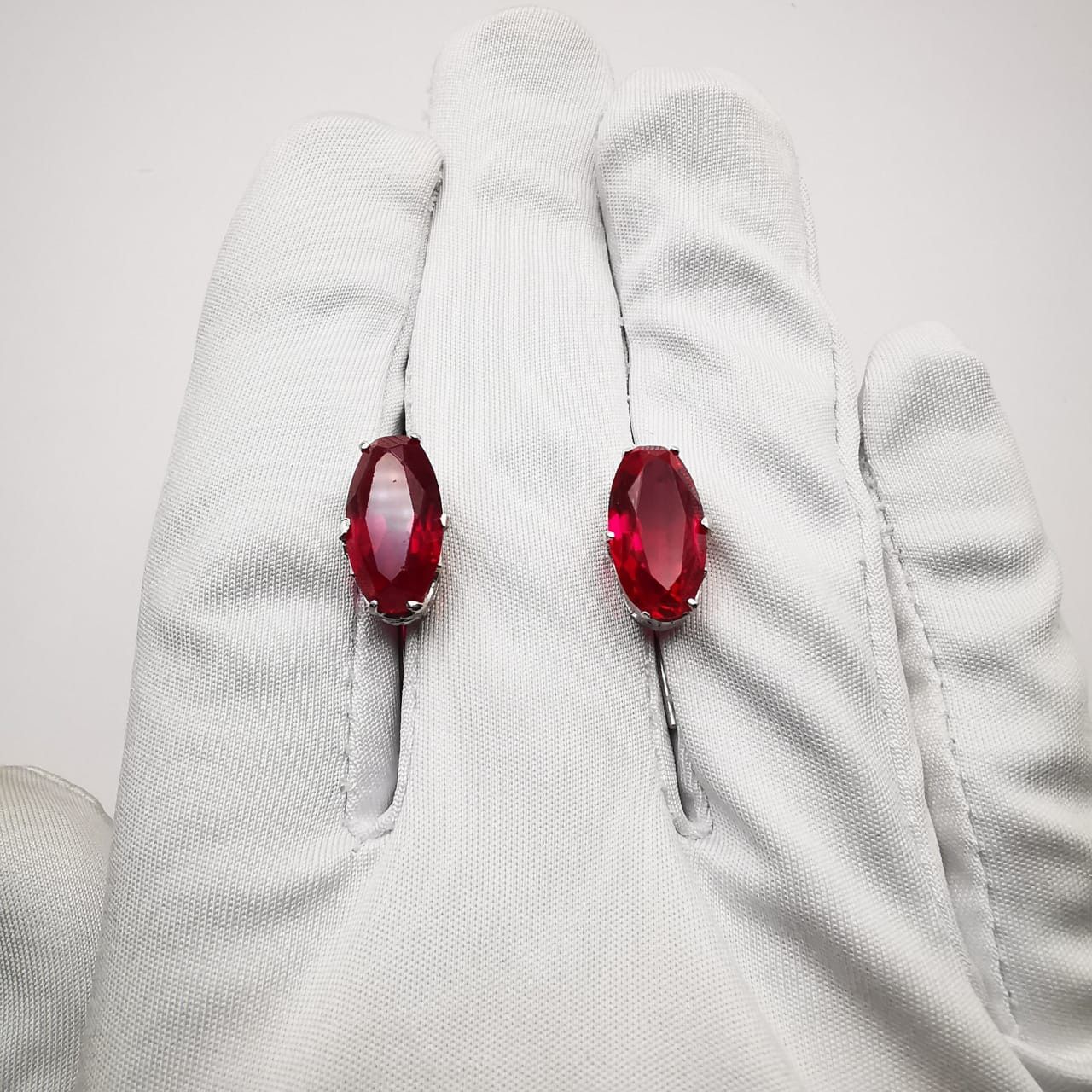Vintage Vintage Delicate Earrings 925 Sterling Silver, Jewelry, Ruby Size ONE SIZE - 5 Thumbnail