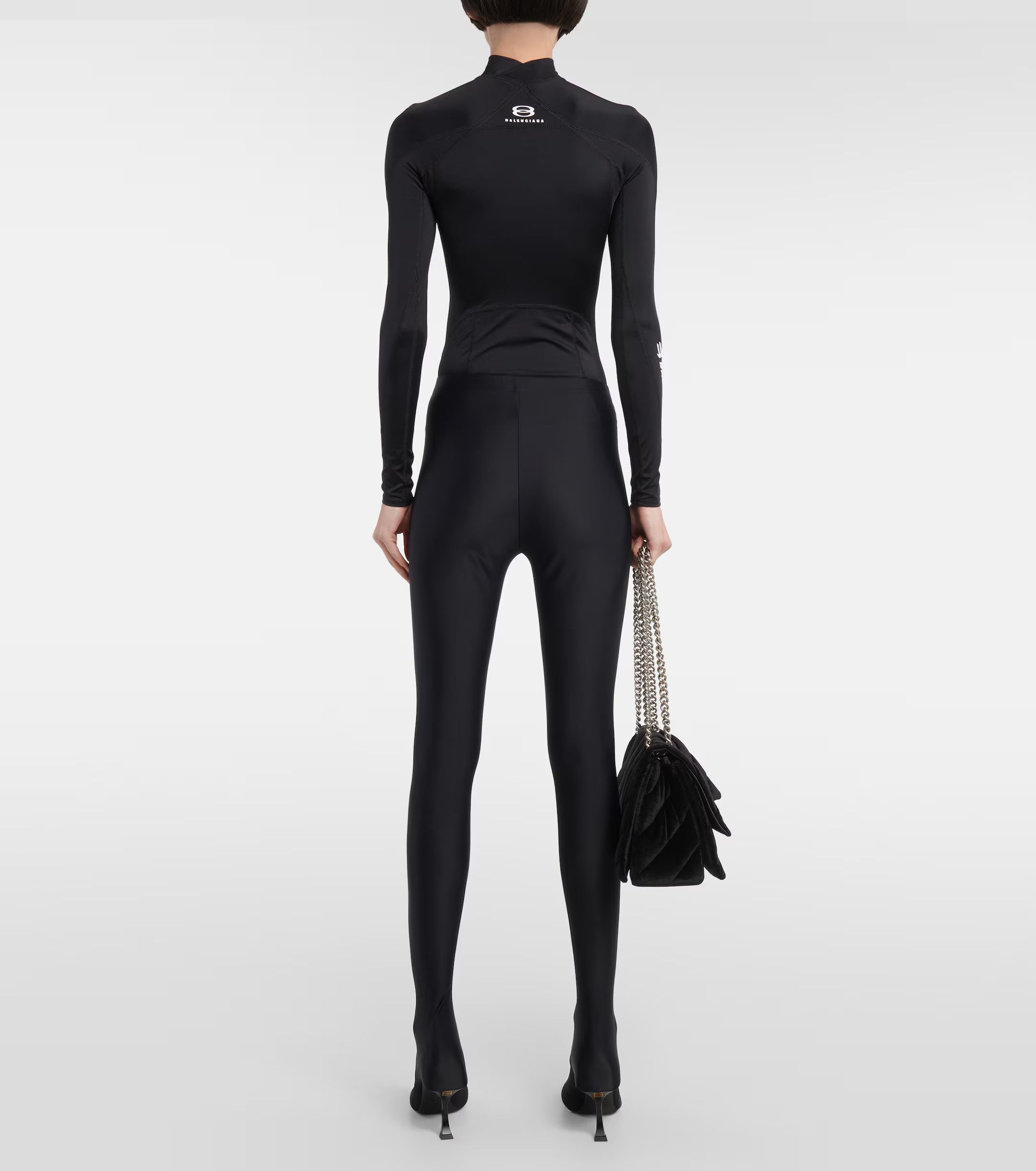 Balenciaga o1bcso1str0325 Hourglass Pantaleggings in Black Size 27" / US 4 / IT 40 - 3 Thumbnail