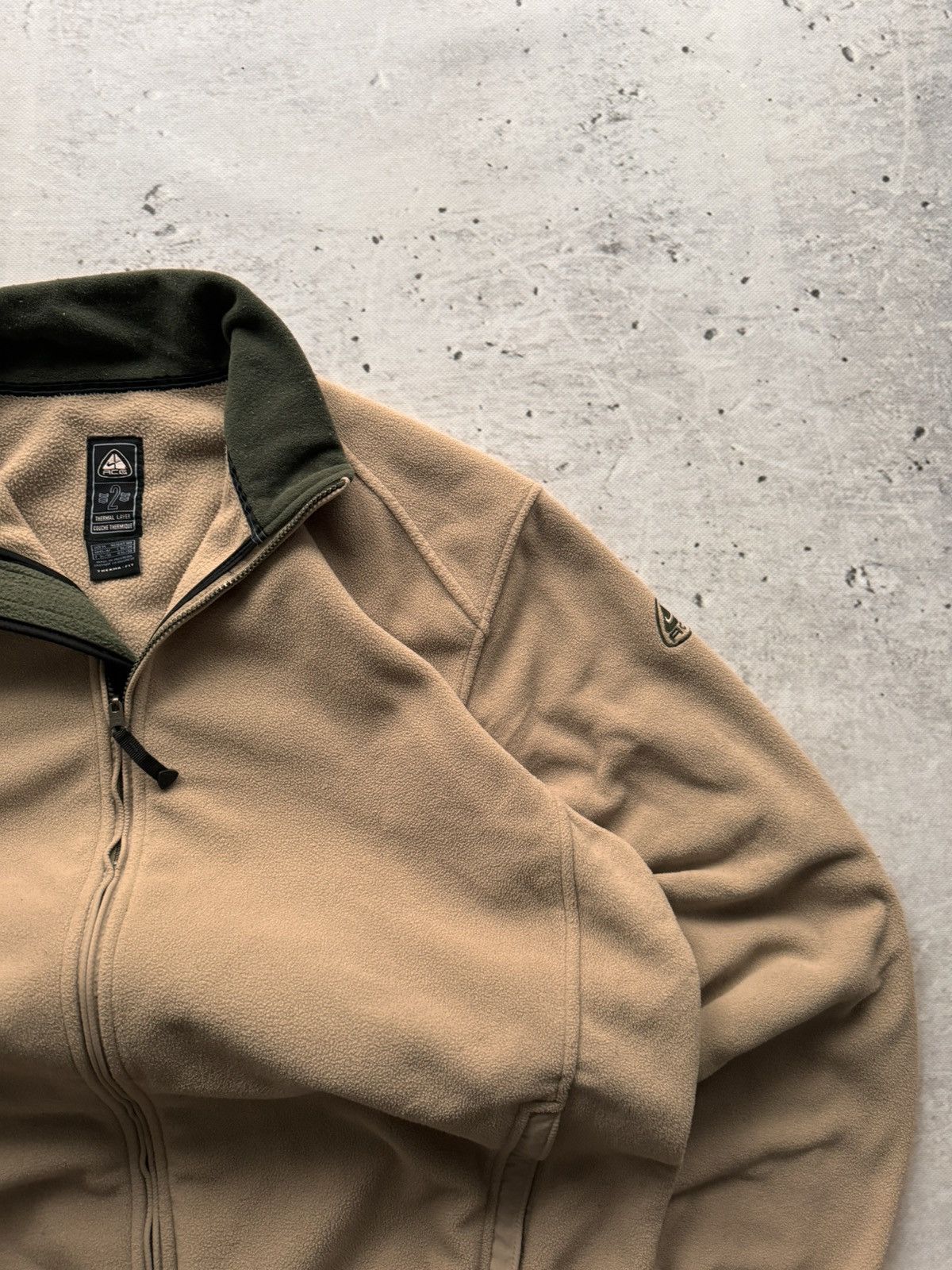 Nike × Nike ACG × Vintage NIKE ACG TEDDY FLEECE VINTAGE BASIC LOGO ZIP HOODIE Size US XL / EU 56 / 4 - 4 Thumbnail