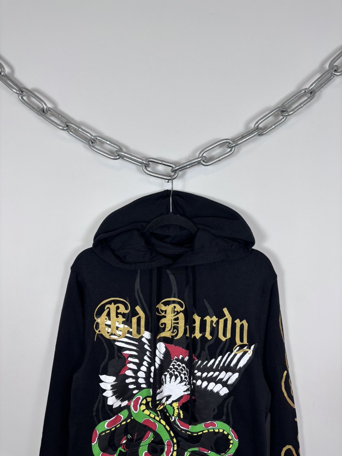 Ed Hardy Ed Hardy NWT Men’s Y2K Black Big Logo Tattoo Hoodie Size US S / EU 44-46 / 1 - 3 Thumbnail
