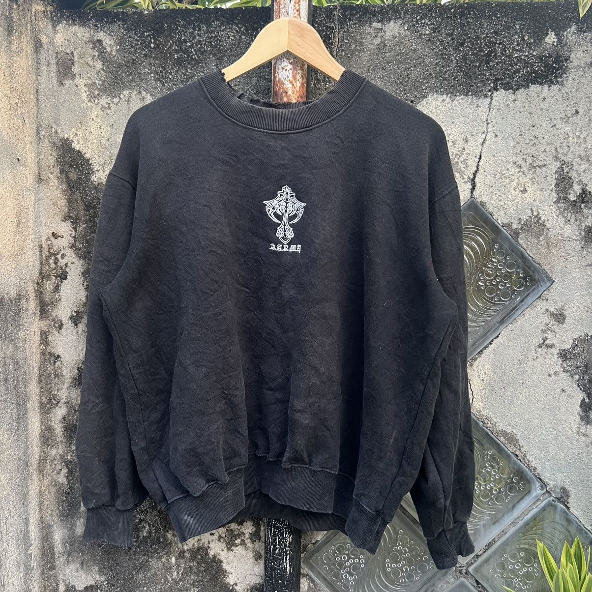 Japanese Brand “y2k style” KARMA TRIBAL TATTOO DISTRESS CREWNECK Size US L / EU 52-54 / 3 - 8 Thumbnail