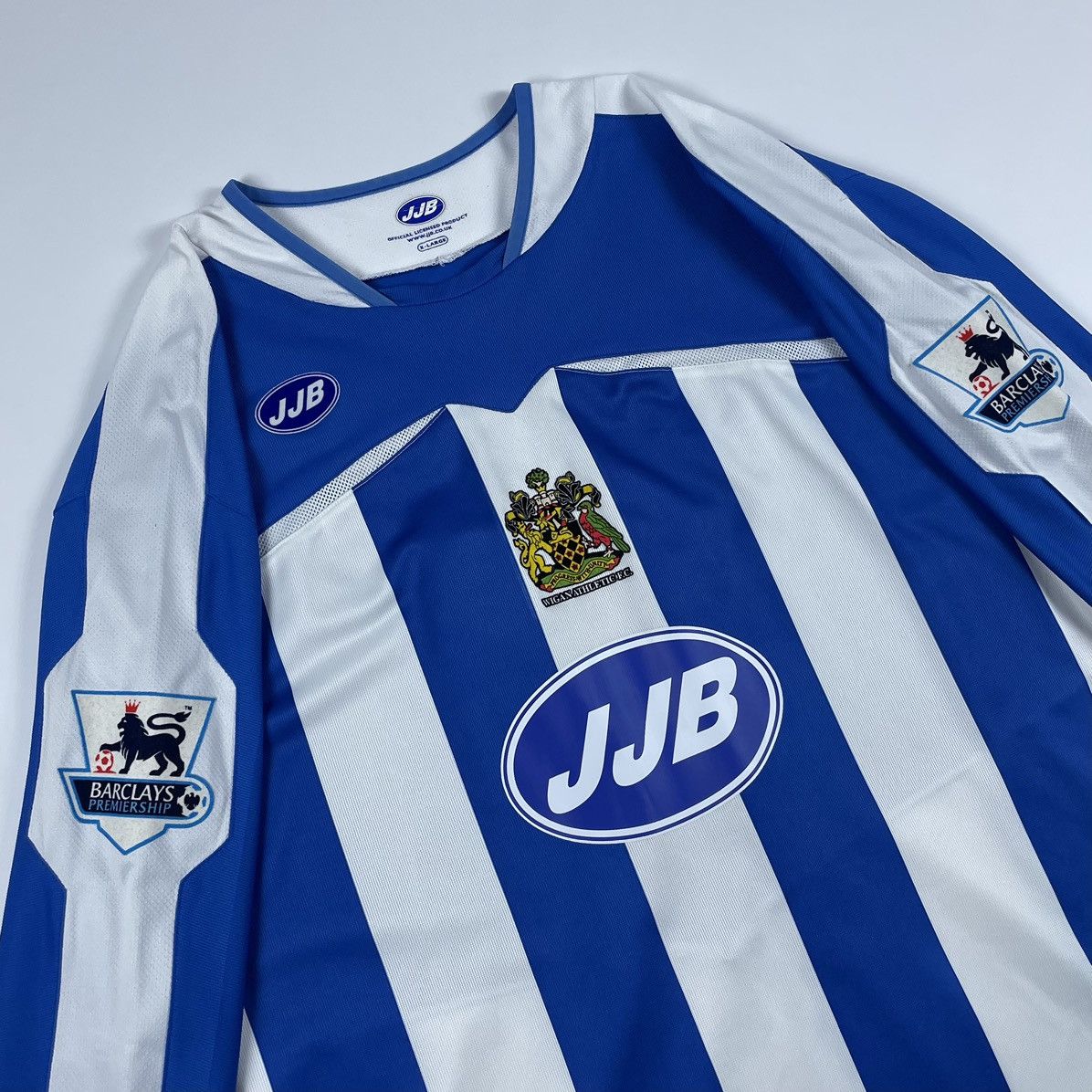 Vintage Wigan Athletic JJB Lee Henry McCulloch #11 Soccer Longsleev Size US XL / EU 56 / 4 - 5 Thumbnail