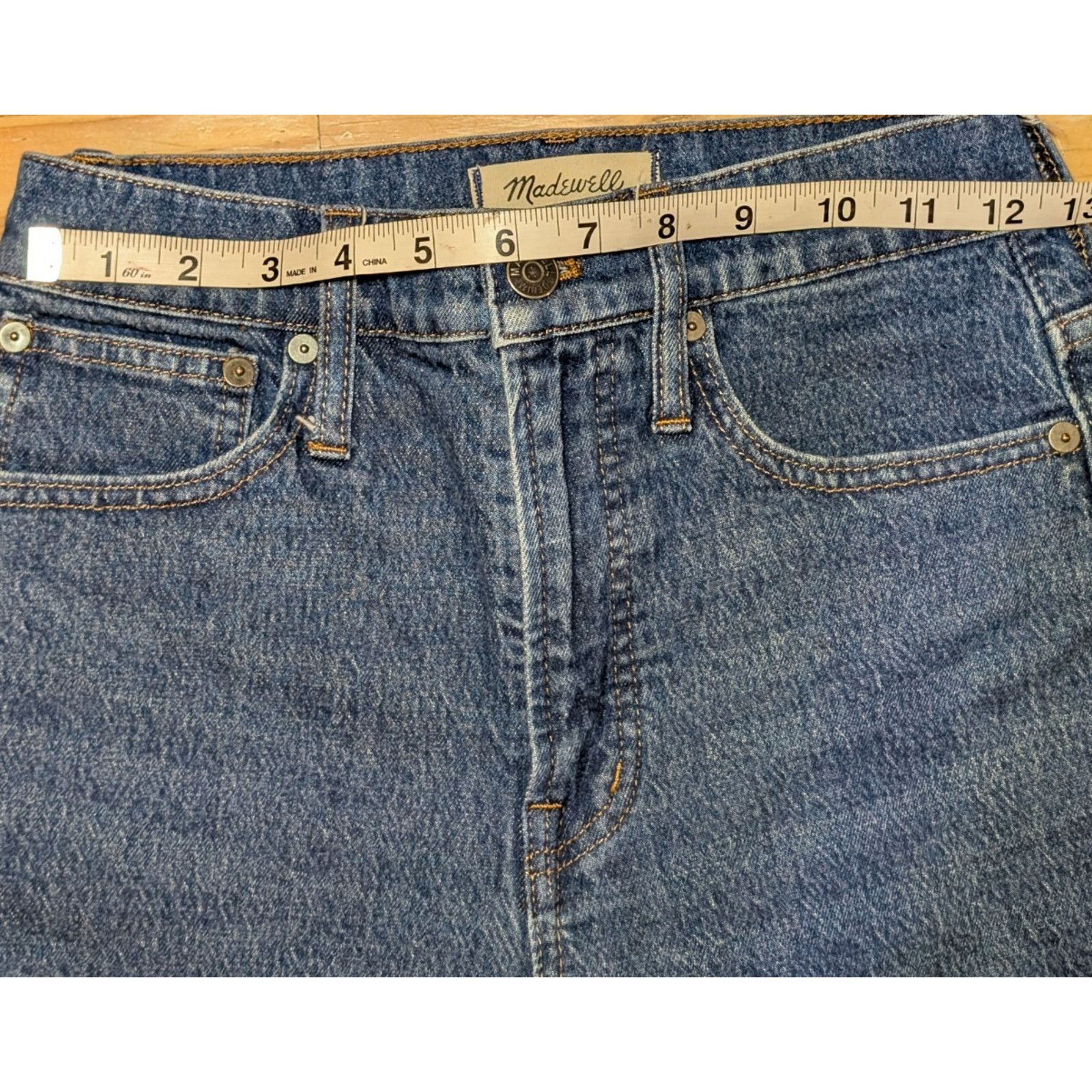 Madewell Madewell Perfect Vintage Womens Blue Jeans SZ 24 Straight Size 24" / US 00 / IT 34 - 3 Thumbnail