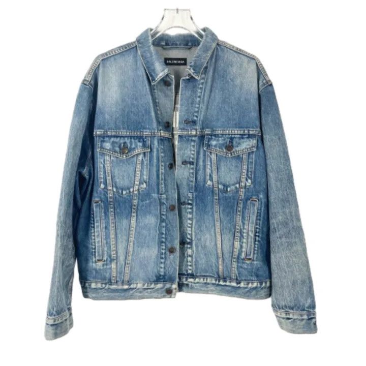 Balenciaga Balenciaga Washed Double B Embroidered Denim Jacket 0079 Size US M / EU 48-50 / 2 - 1 Thumbnail