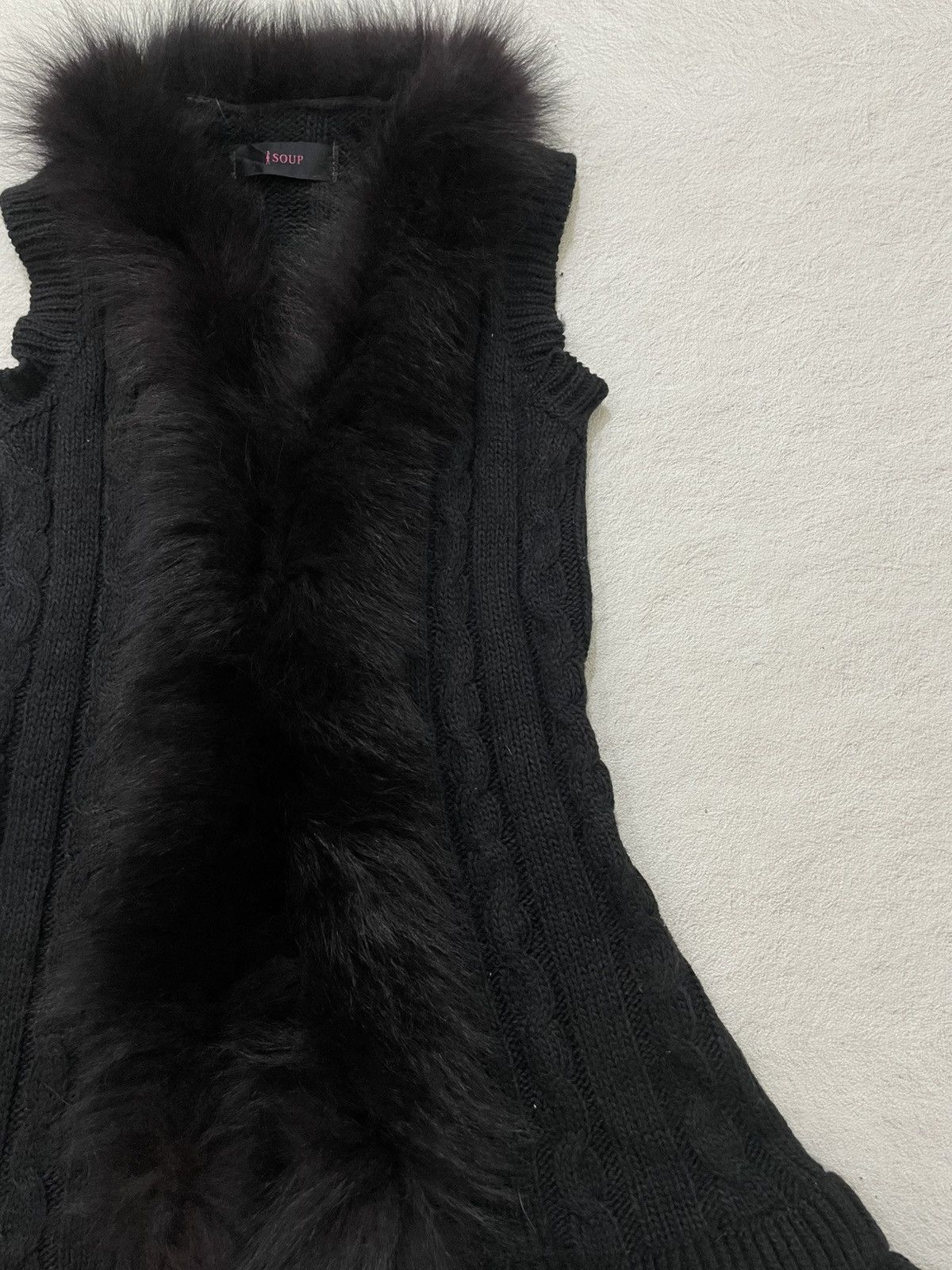 14th Addiction 2000s GOA Knit Fur Trim Vest Grunge Poem Opium Y2K ifsix Size S / US 4 / IT 40 - 5 Thumbnail
