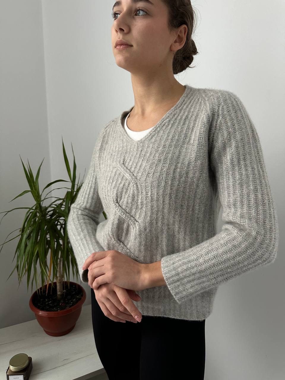 Iris von Arnim × Vintage Vintage Iris Von Arnim Cashmere Gray Knit Sweater Size M / US 6-8 / IT 42-44 - 8 Thumbnail