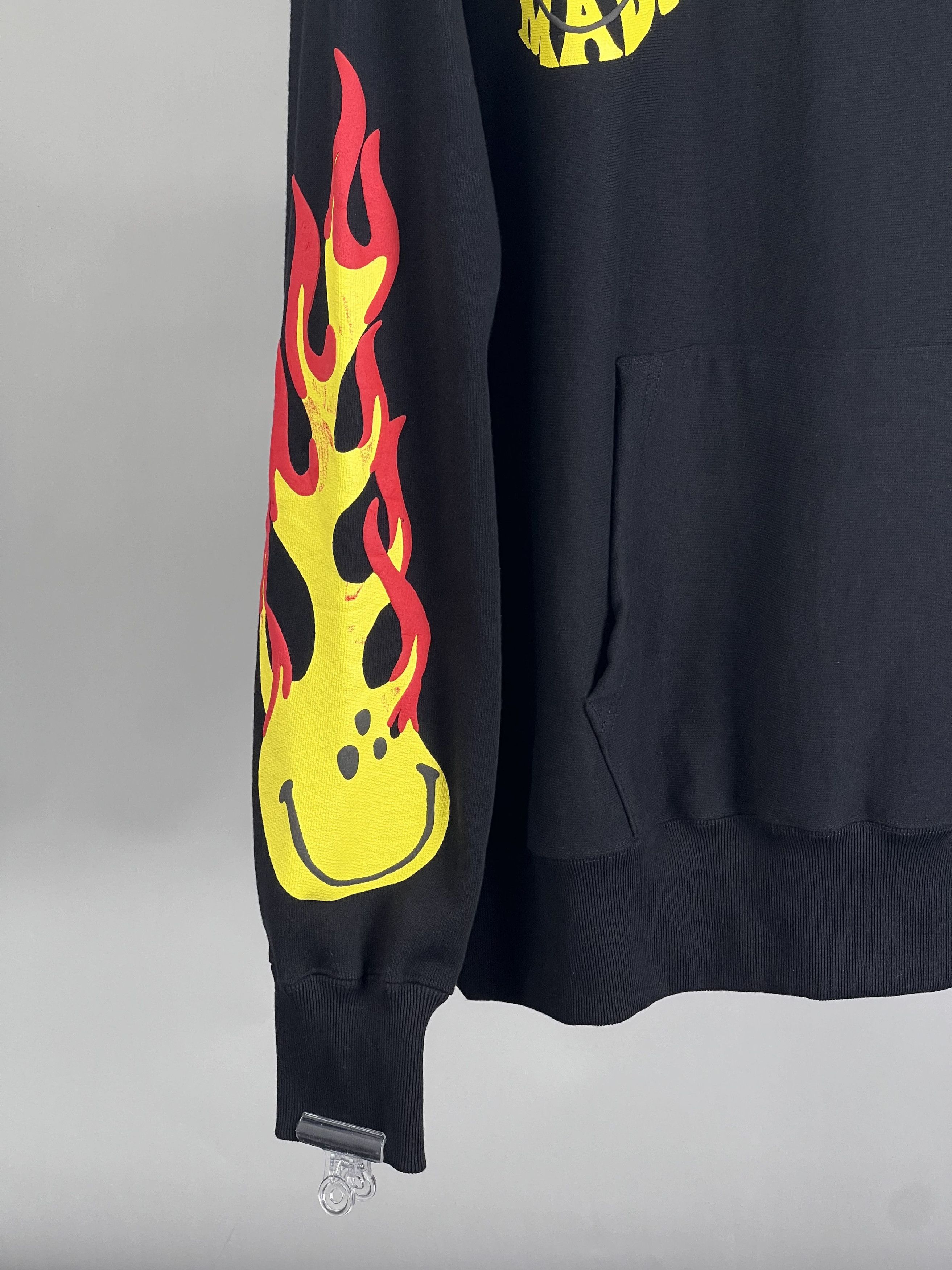 READYMADE Brand New Smile LS Hoodie Flame Print Black L Size US L / EU 52-54 / 3 - 10 Thumbnail