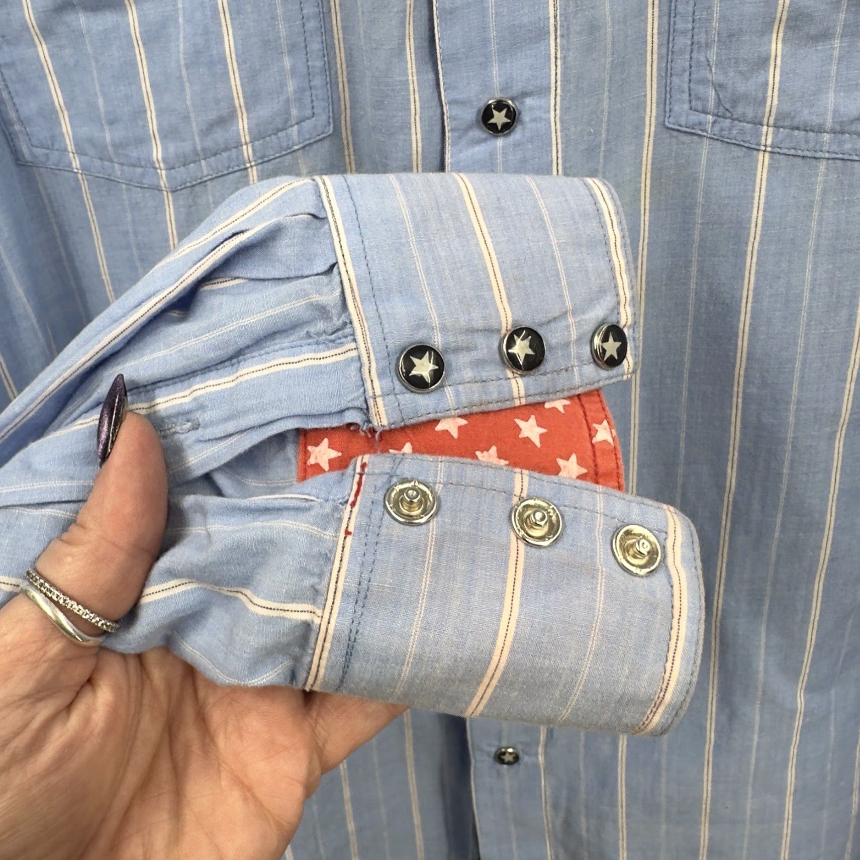 Scully VINTAGE Scully Shirt Men XL Blue Western Casual Embroidered Button-Up Cowboys Decade: 90s Mens Size US XL / EU 56 / 4 - 6 Thumbnail