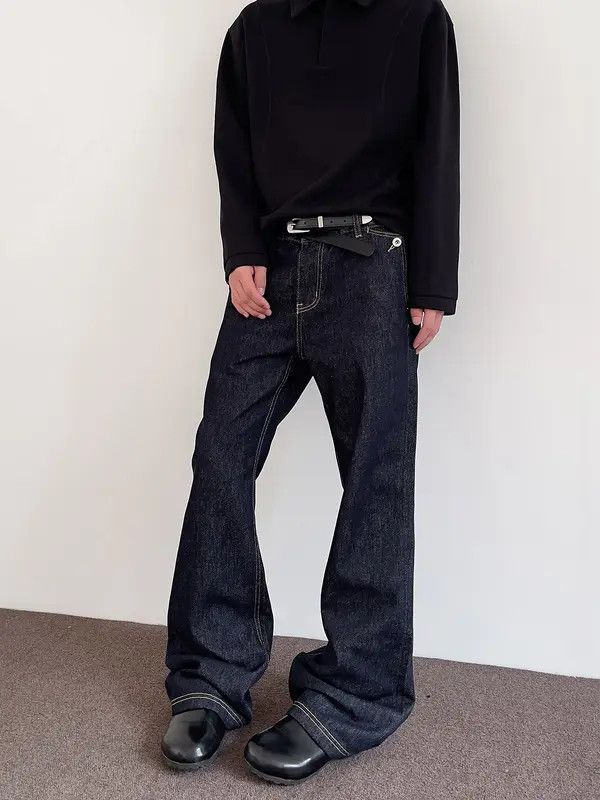 VIBE Blue Wide Leg Flare Jeans Size US 32 / EU 48 - 6 Thumbnail