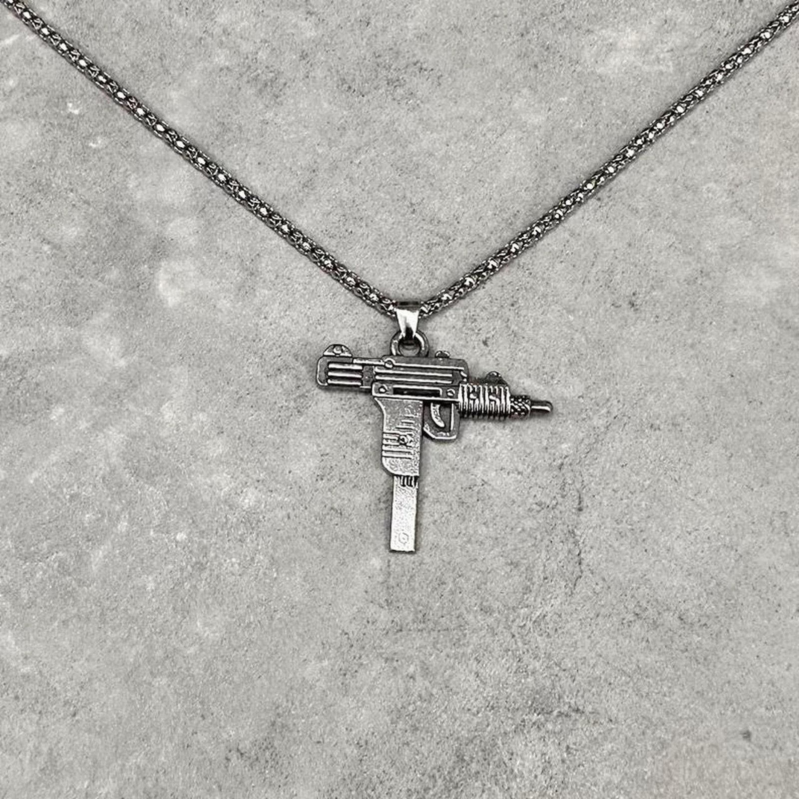 Other Y2k silver mini uzi necklace WMNS Size ONE SIZE - 1 Thumbnail