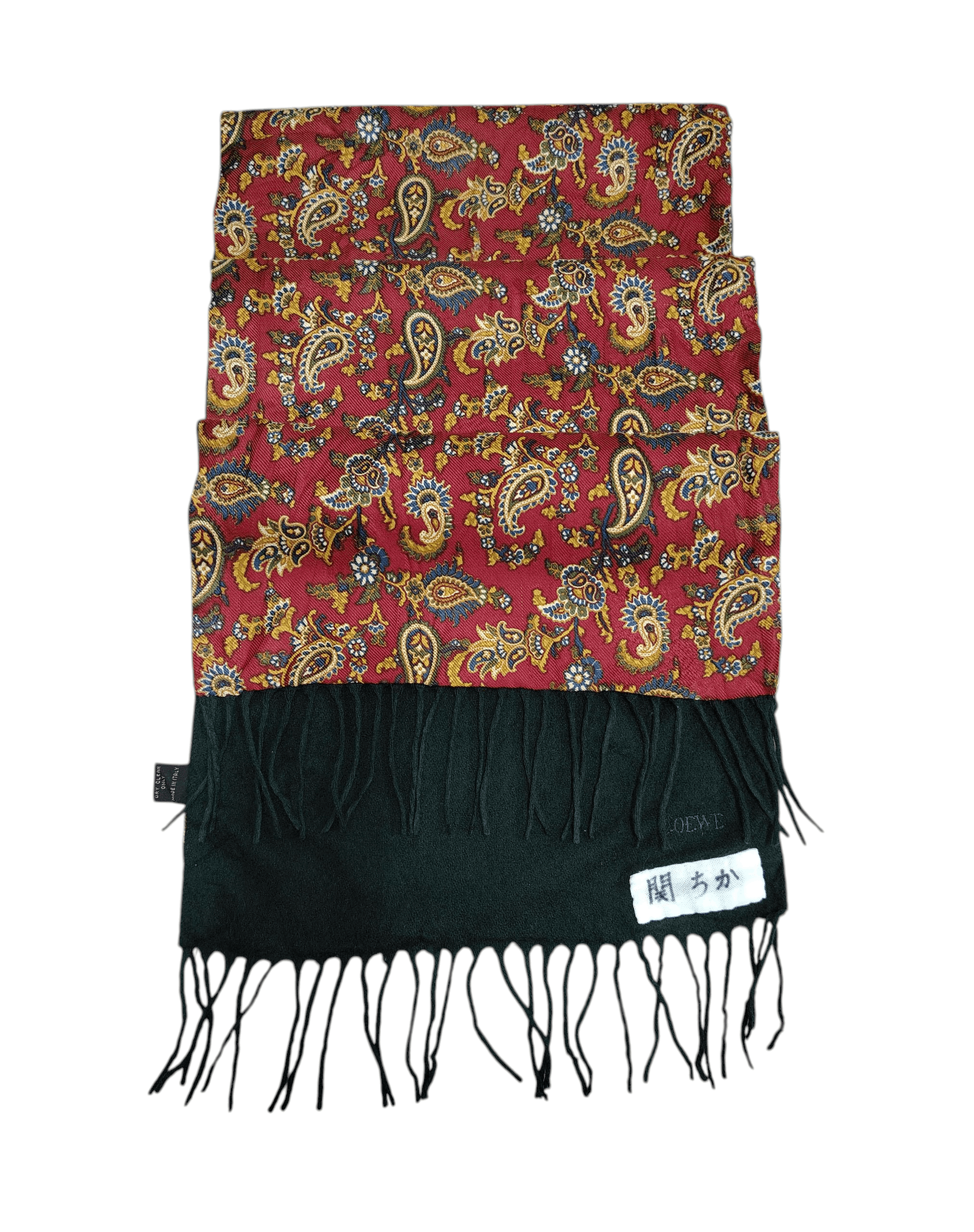 Loewe Rare Loewe Italy Silk Paisley Cashmere Scarf / Muffler Size ONE SIZE - 2 Thumbnail