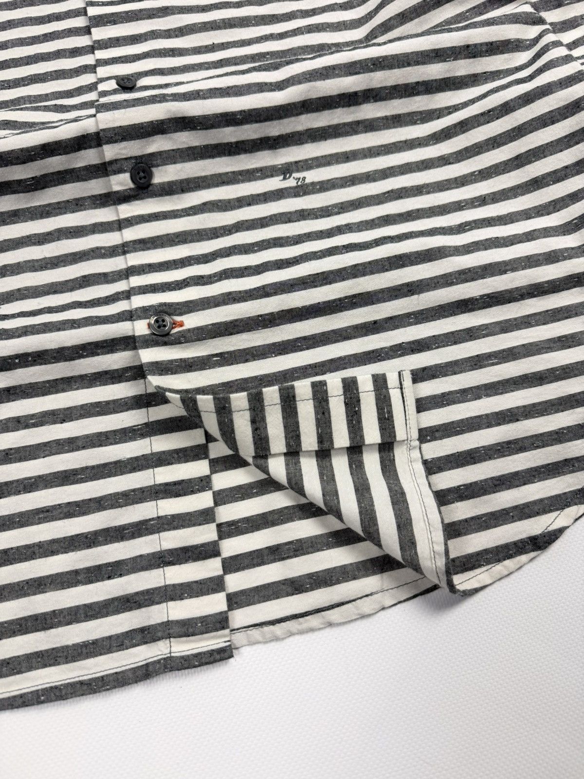 Diesel Diesel Vintage Prison Style Striped Button Shirt Cotton Gray Size US M / EU 48-50 / 2 - 14 Thumbnail