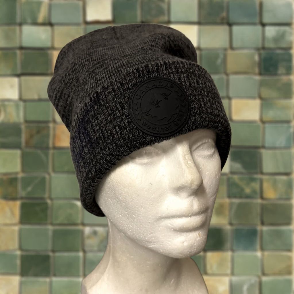 Vintage Canada Weather Gear Beanie Unisex Acrylic Gray Canada Logo Outdoor Ski Sports Mens Size ONE SIZE - 1 Thumbnail