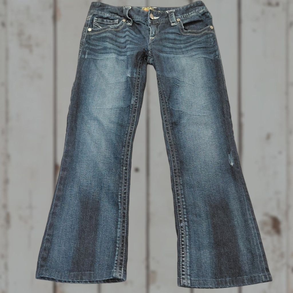 Vintage MAURICES Jeans Women's Size 9/10 Blue Denim Embroidered Whiskered Hemmed READ... Jeans 9/10 Blues Womens Vintage No Size 30" / US 8 / IT 44 - 1 Thumbnail