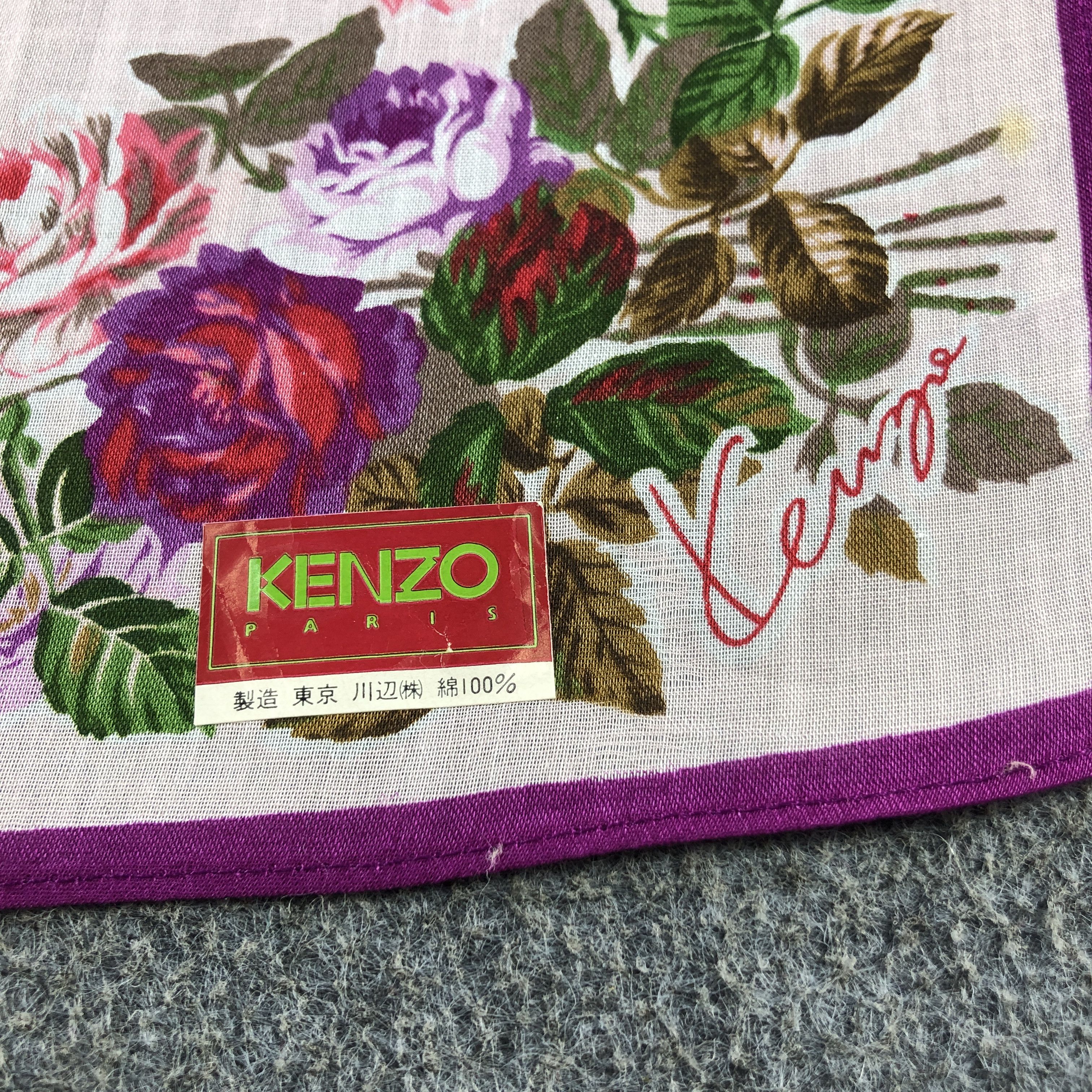 Kenzo Kenzo Floral Handkerchief Neckerchief Bandana H2354 Size ONE SIZE - 4 Thumbnail