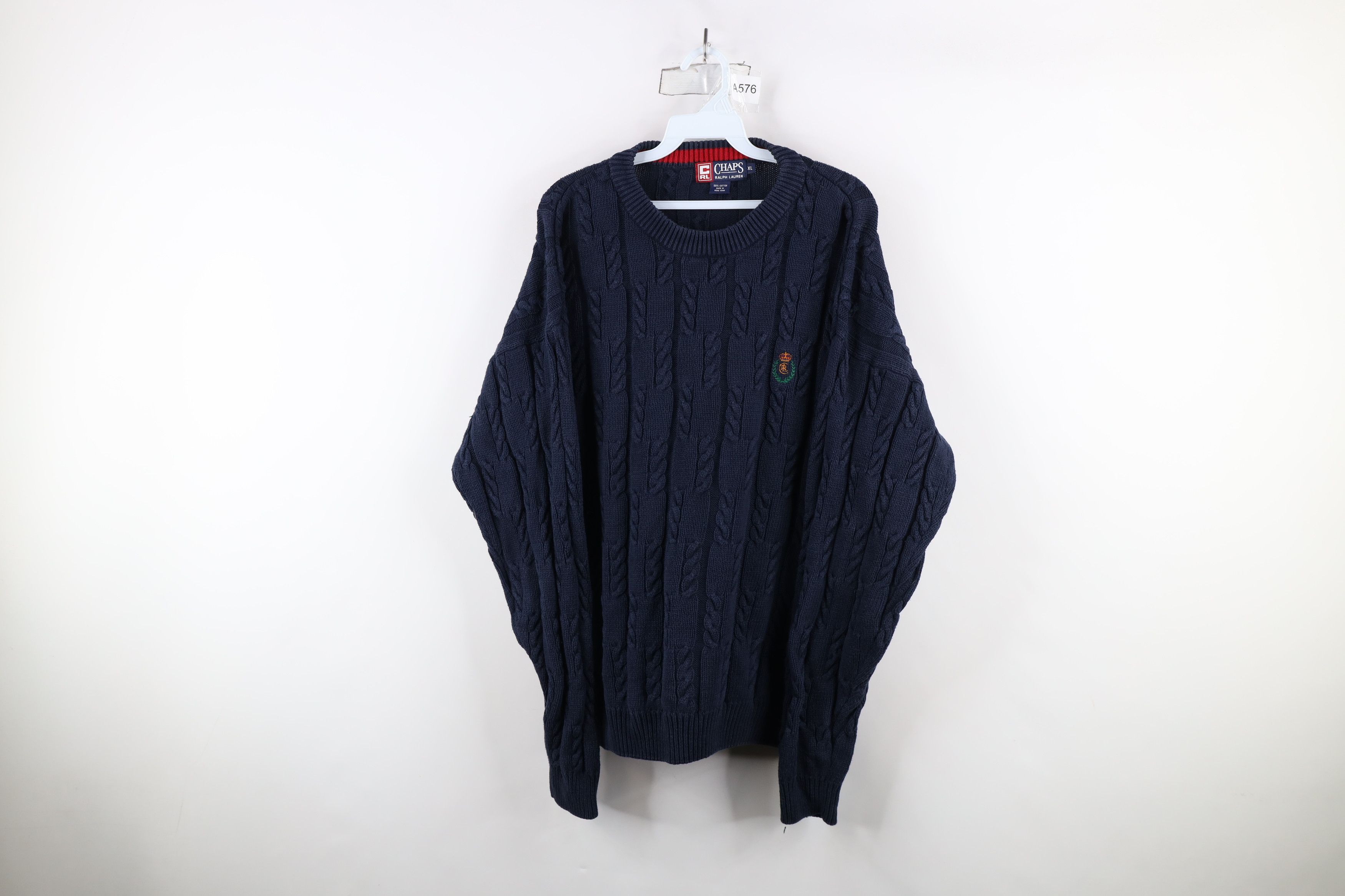 Polo Ralph Lauren Vintage 90s Chaps Ralph Lauren Chunky Cable Knit Sweater Size US XL / EU 56 / 4 - 1 Thumbnail